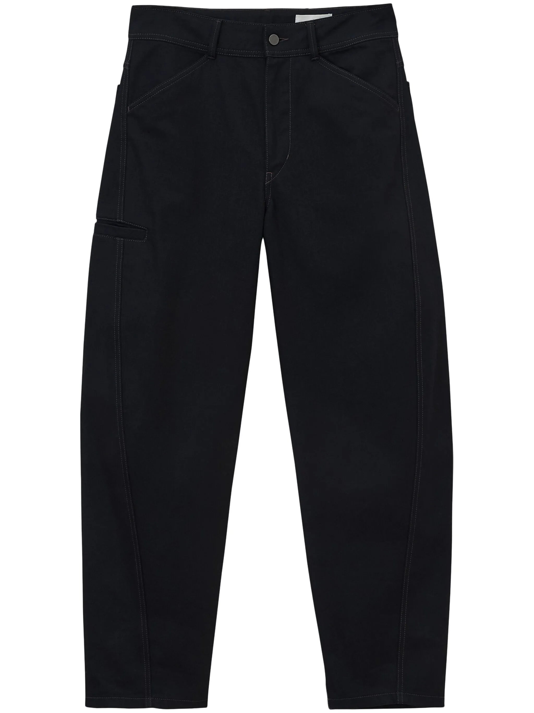 Twisted tapered trousers