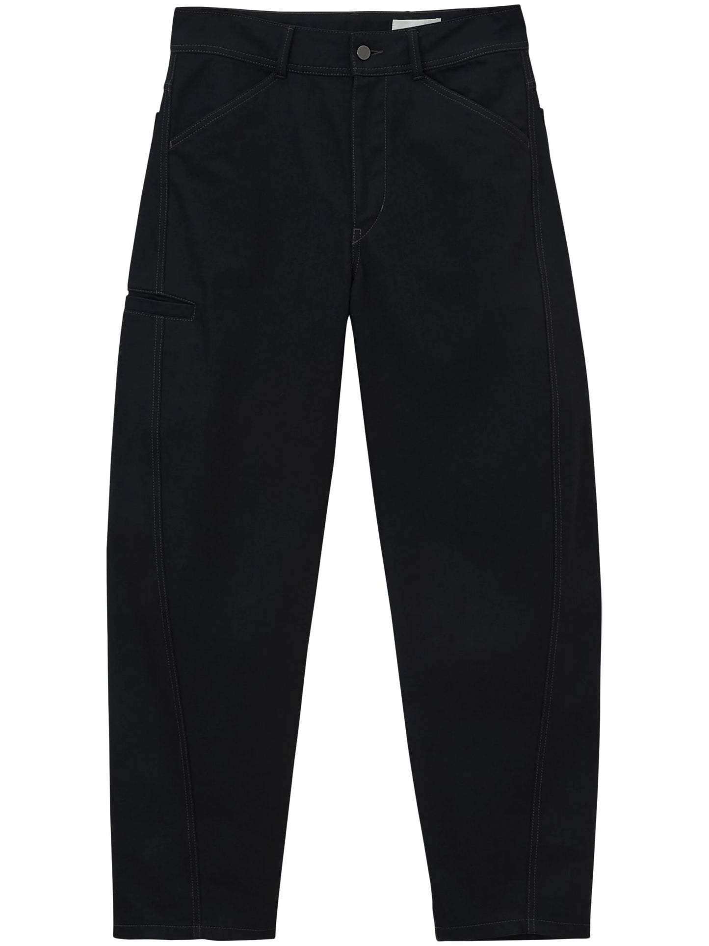 Twisted tapered trousers