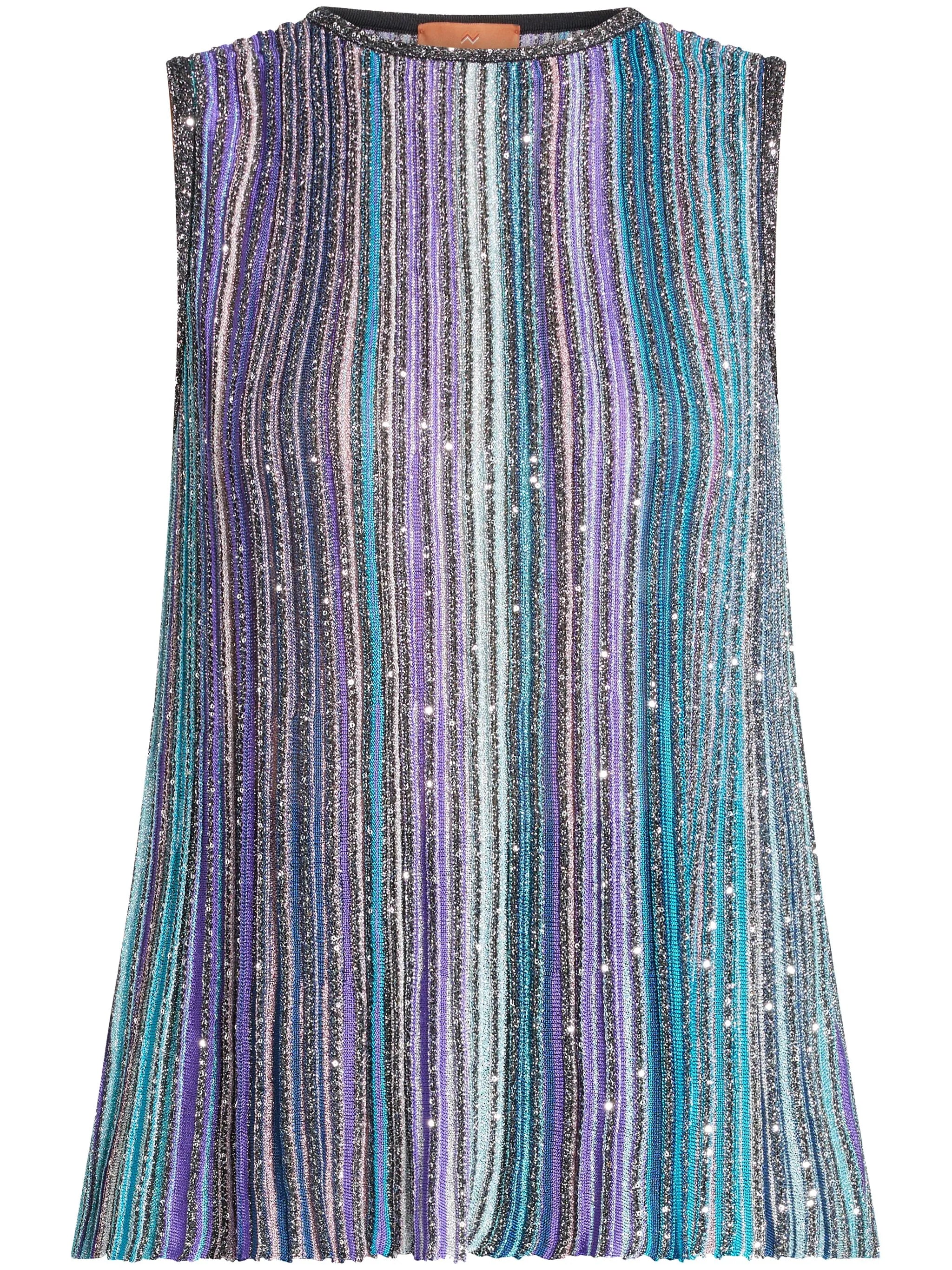 sequinned pleated top