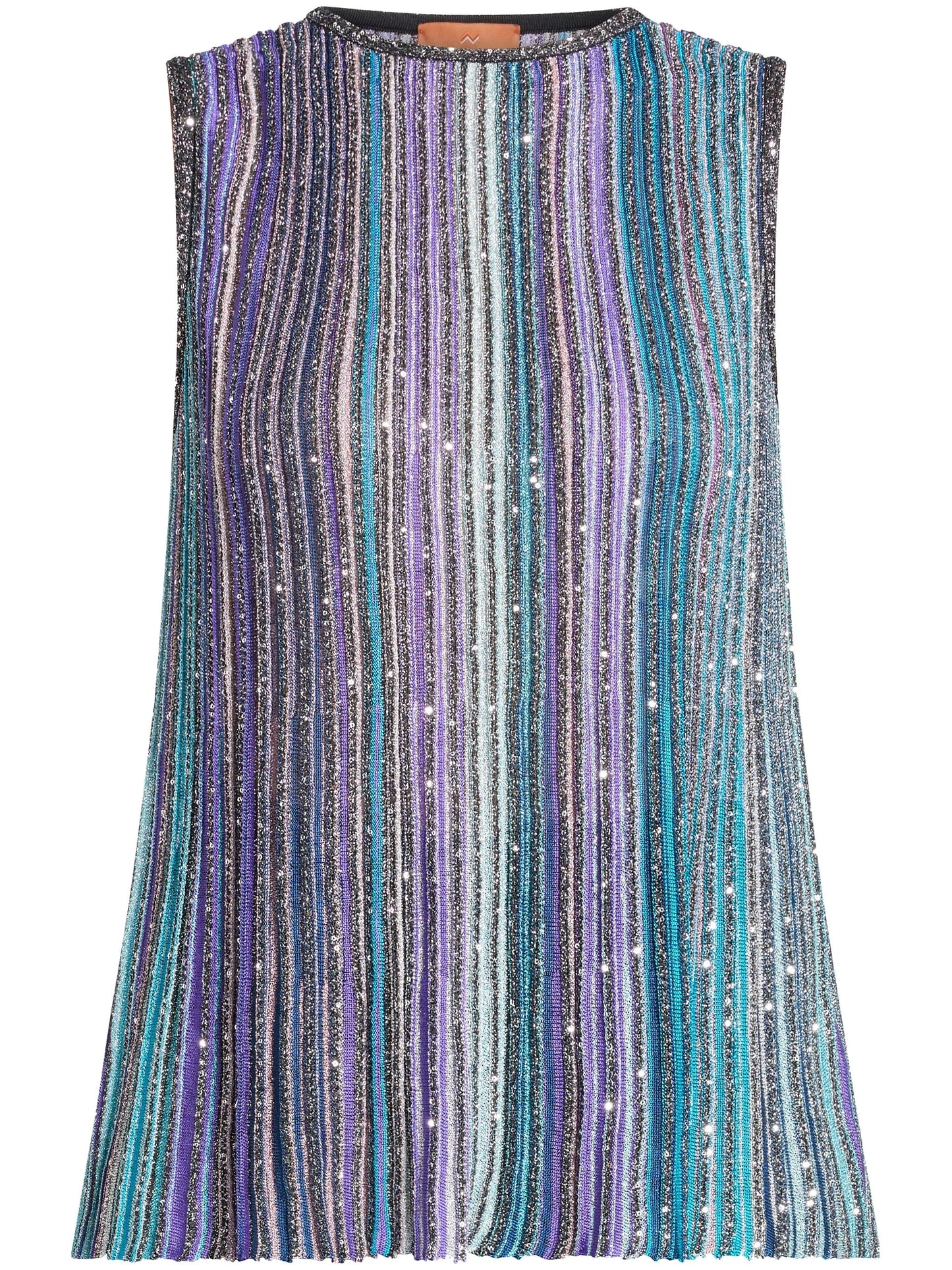 sequinned pleated top