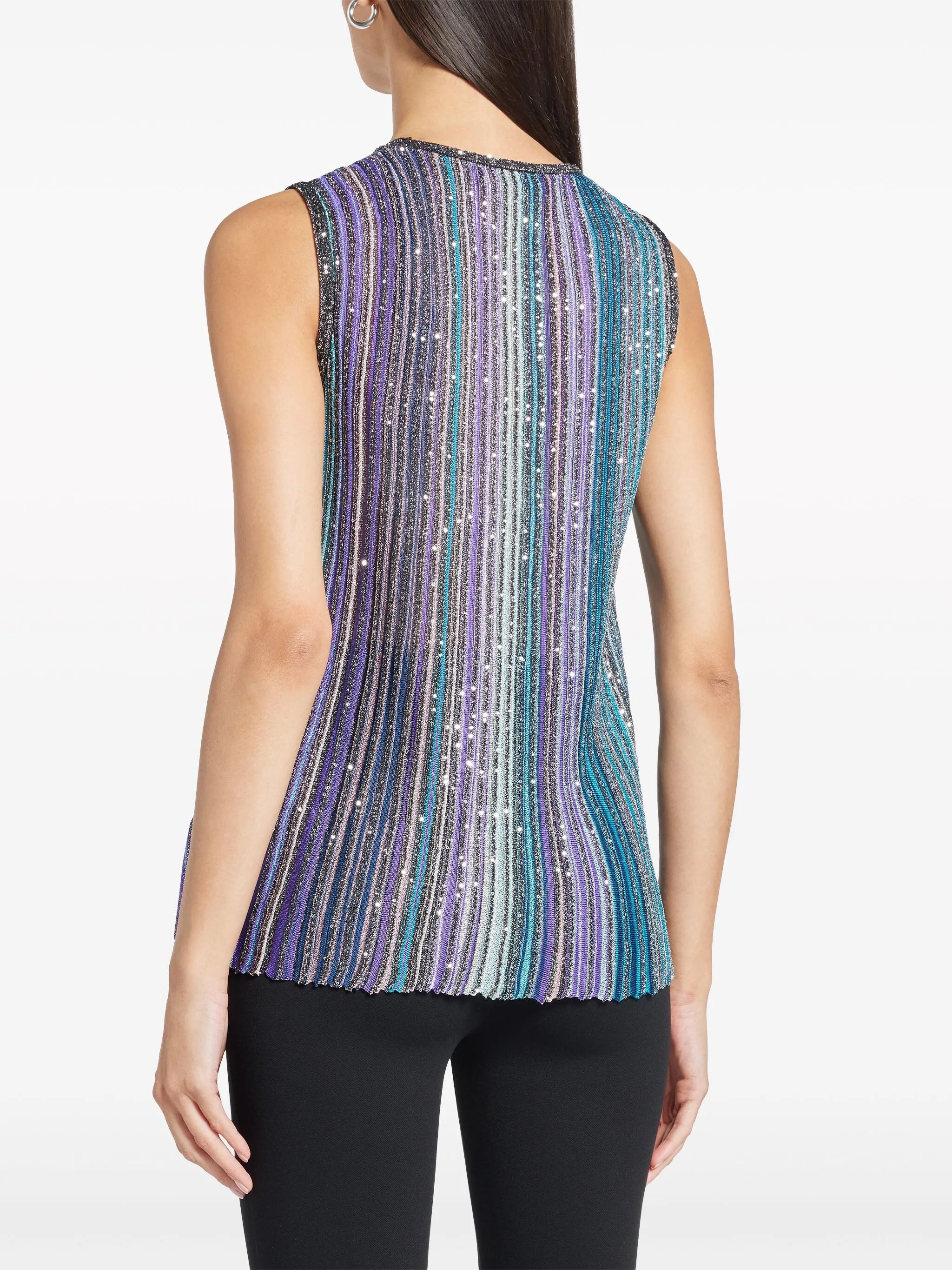 sequinned pleated top