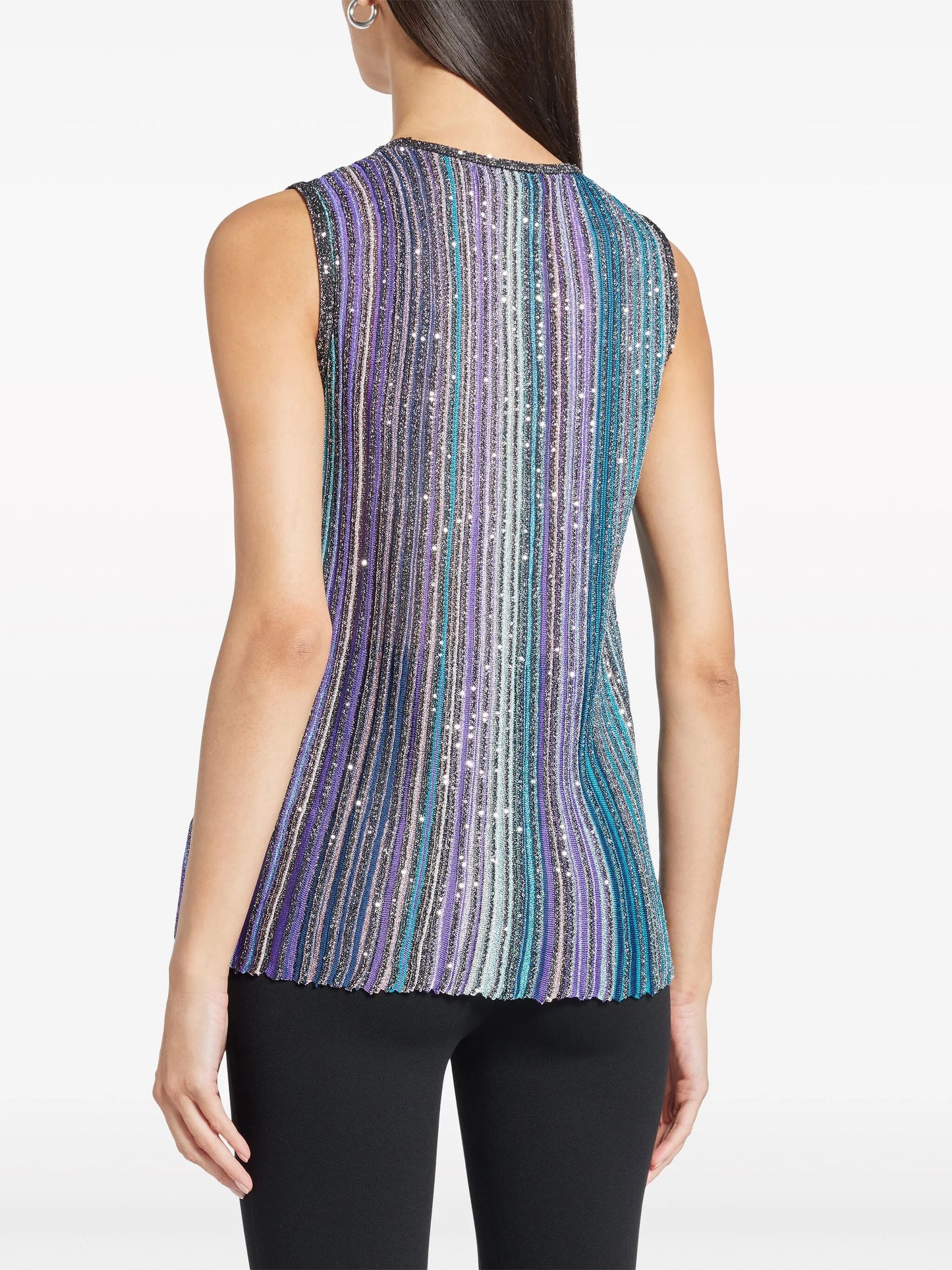 sequinned pleated top