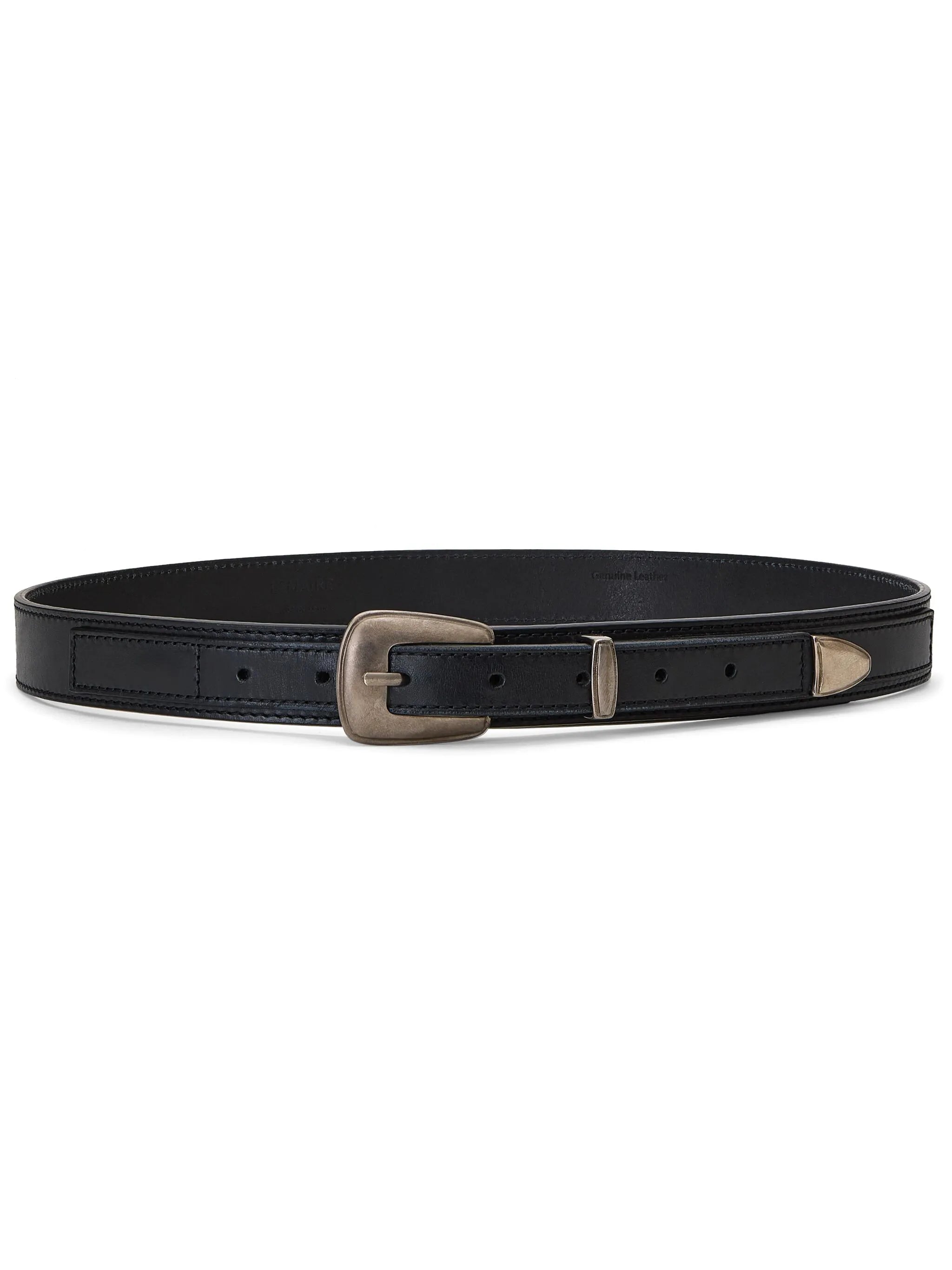 pin-buckle leather belt