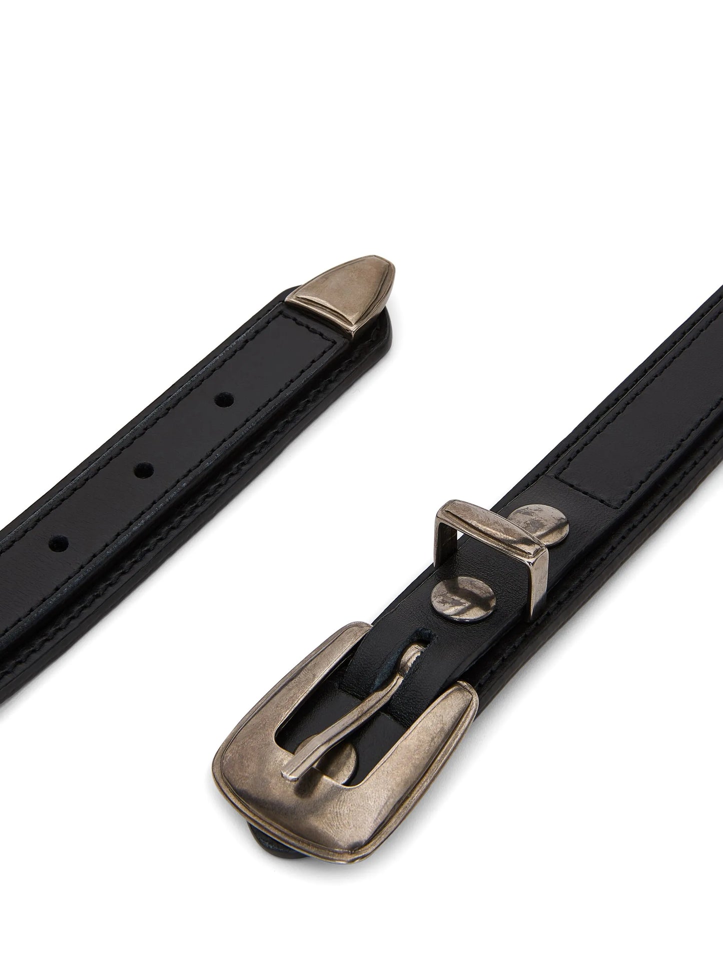 pin-buckle leather belt