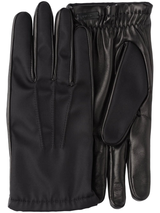 logo-plaque panelled gloves