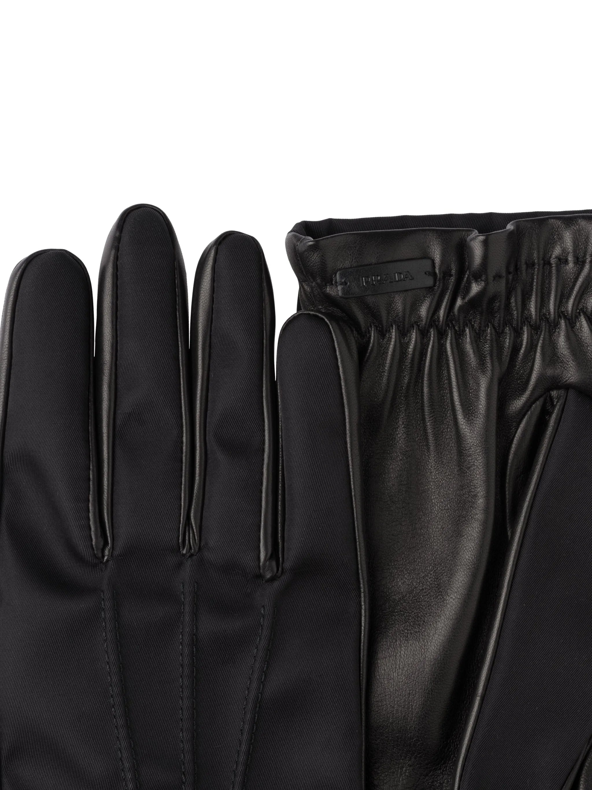 logo-plaque panelled gloves