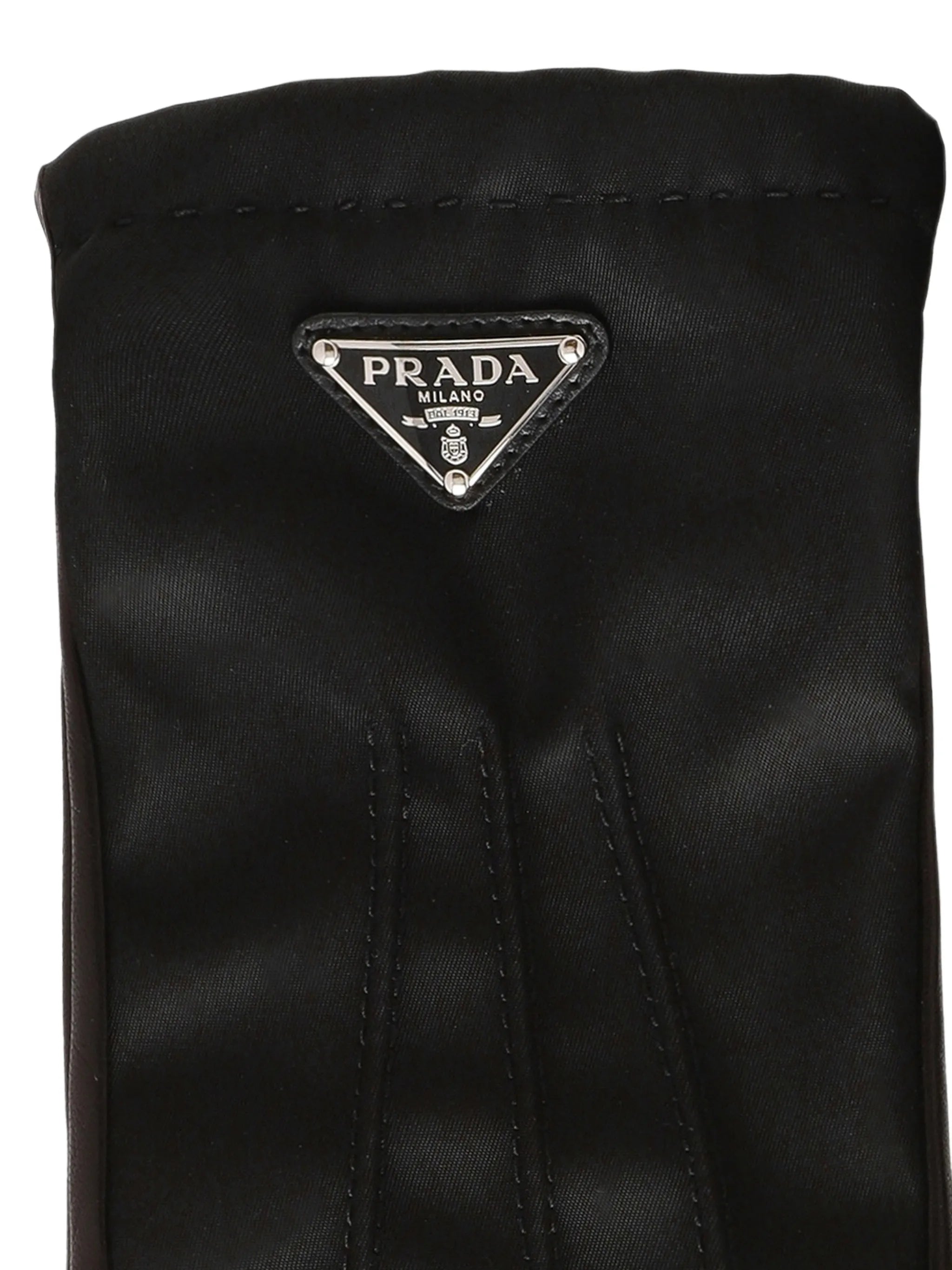 logo-plaque panelled gloves