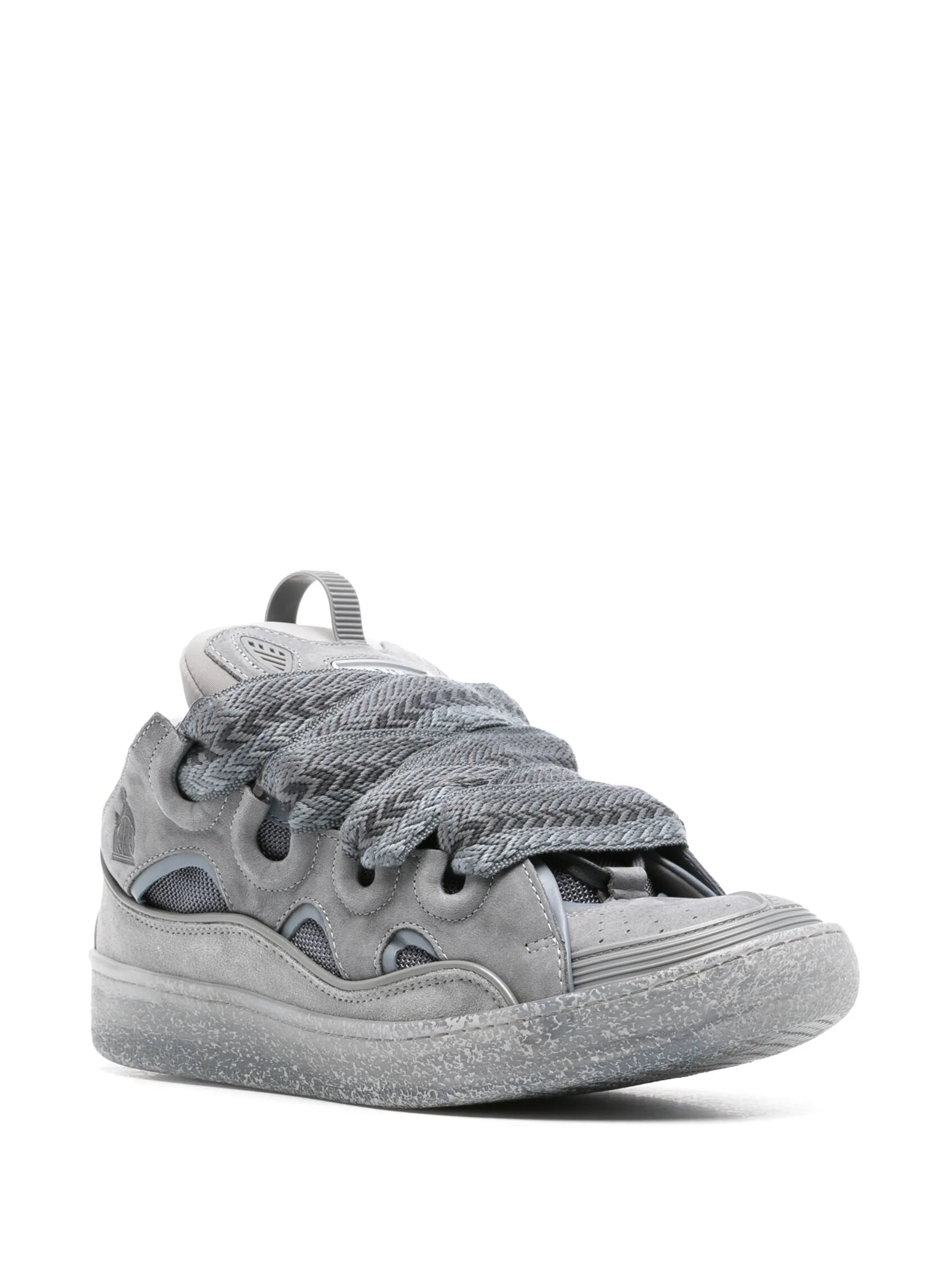 Curb panelled-design sneakers