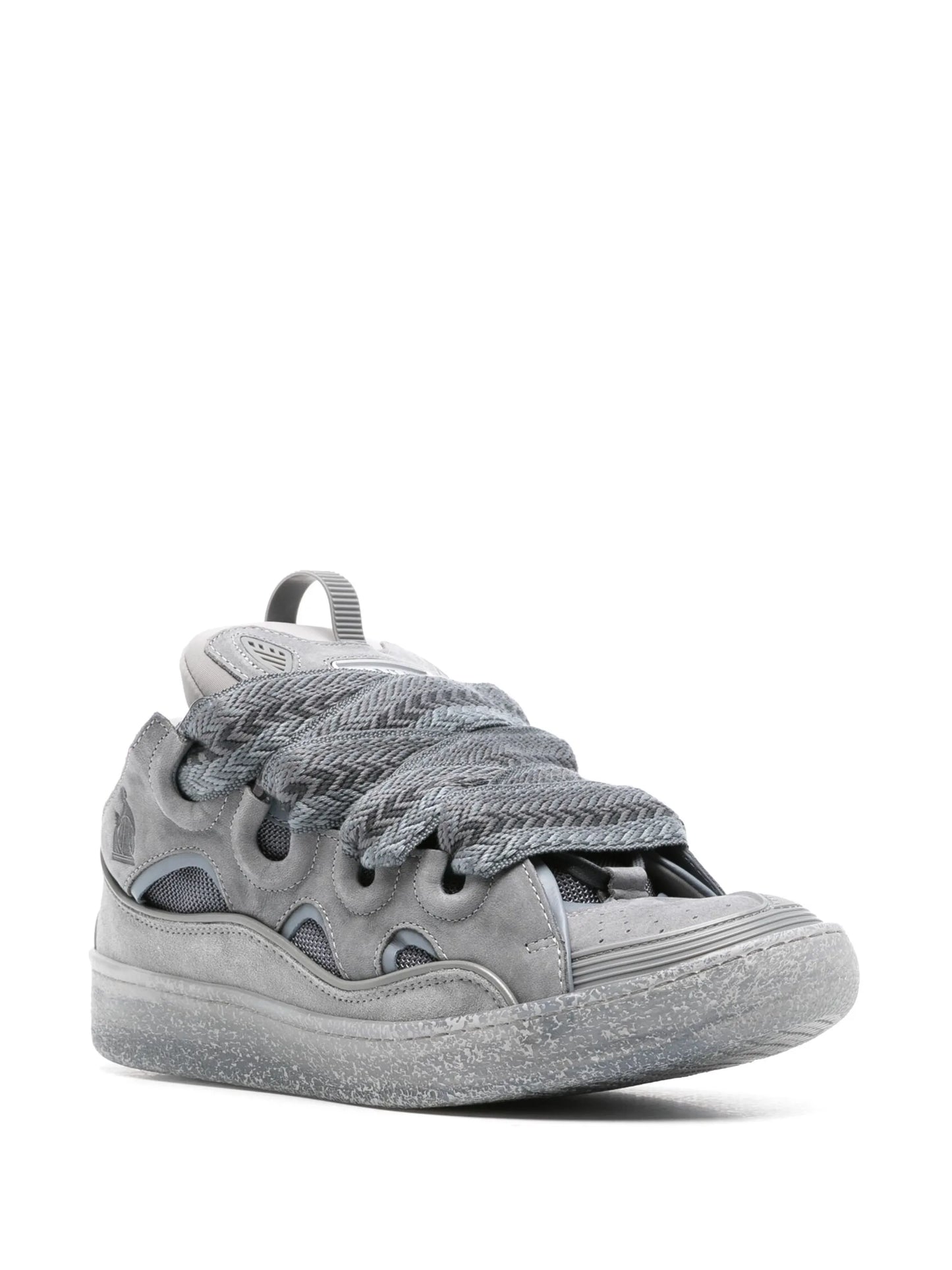 Curb panelled-design sneakers