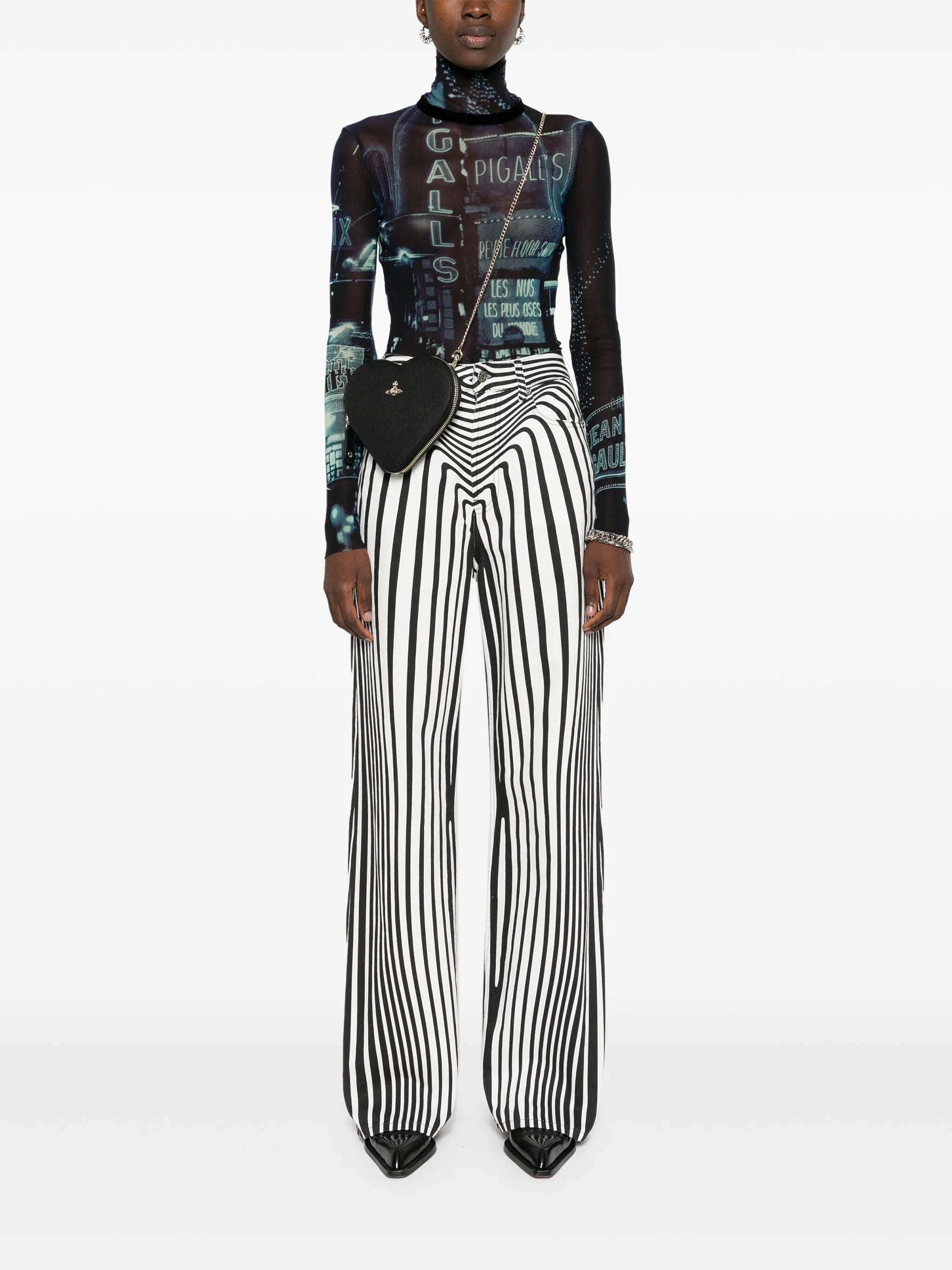 Pigalle-print mesh T-shirt