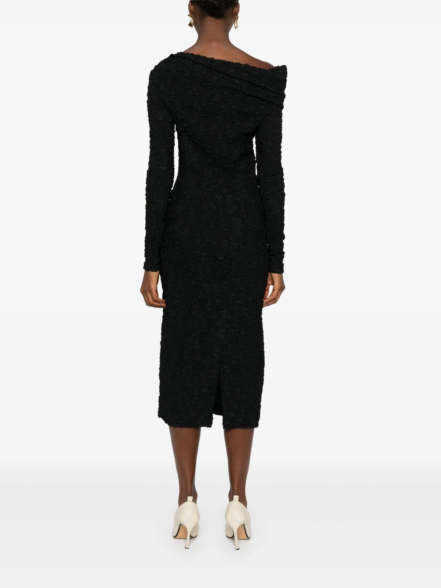 off-shoulder maxi dress
