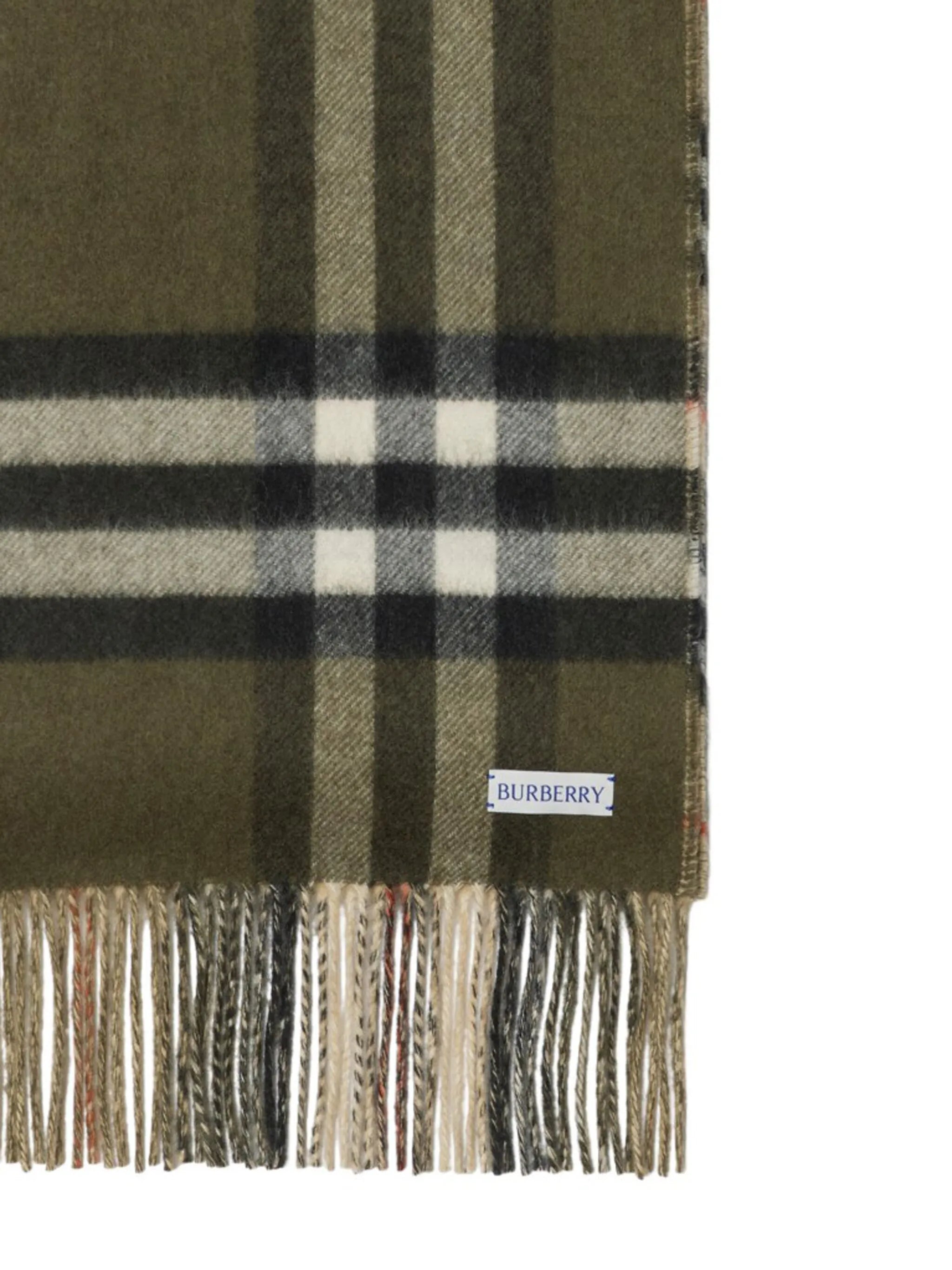 reversible checked cashmere scarf