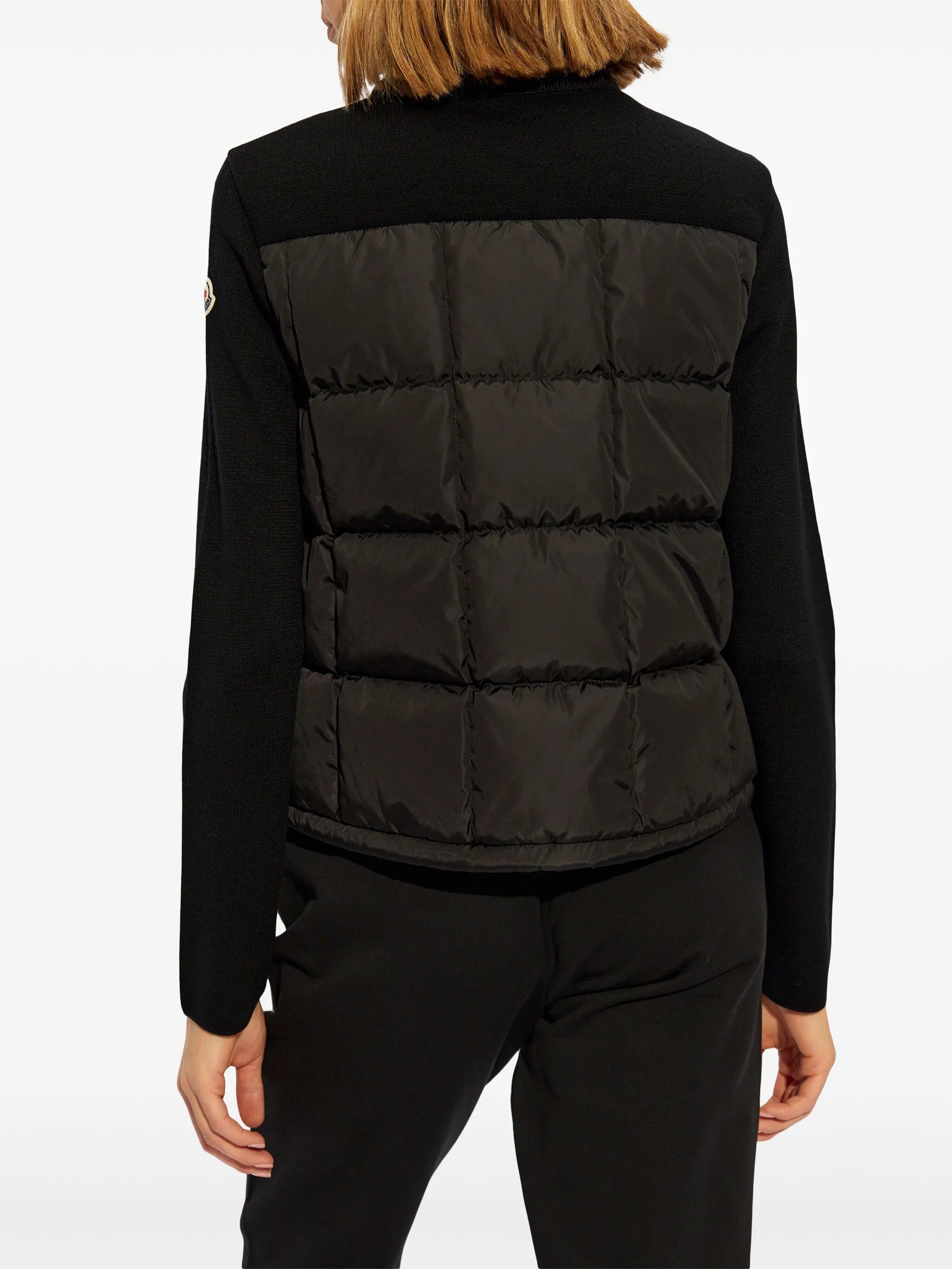 logo-appliqué padded jacket