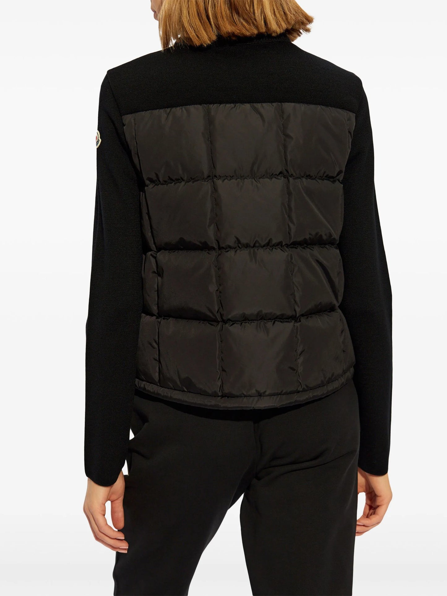 logo-appliqué padded jacket