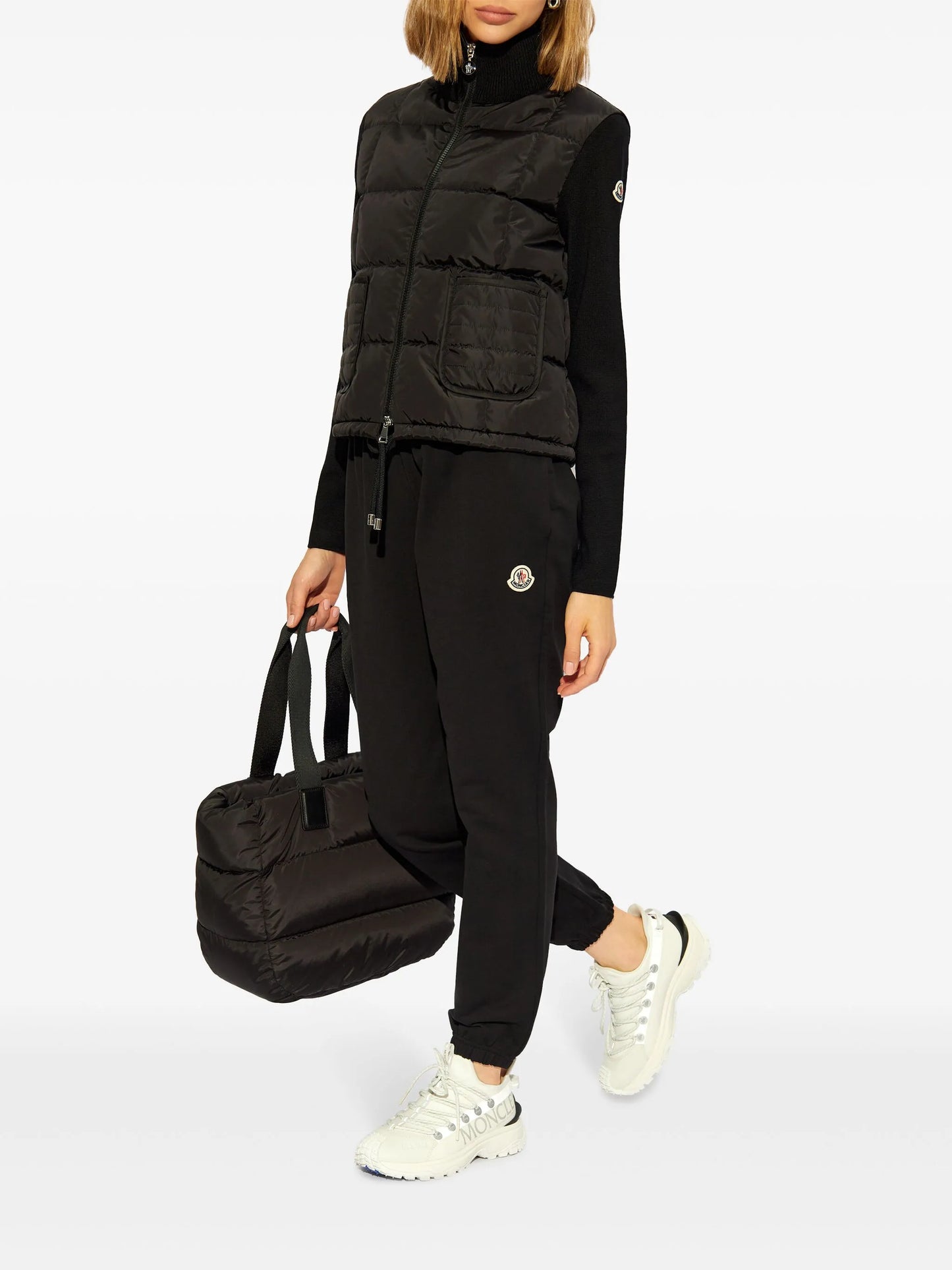 logo-appliqué padded jacket