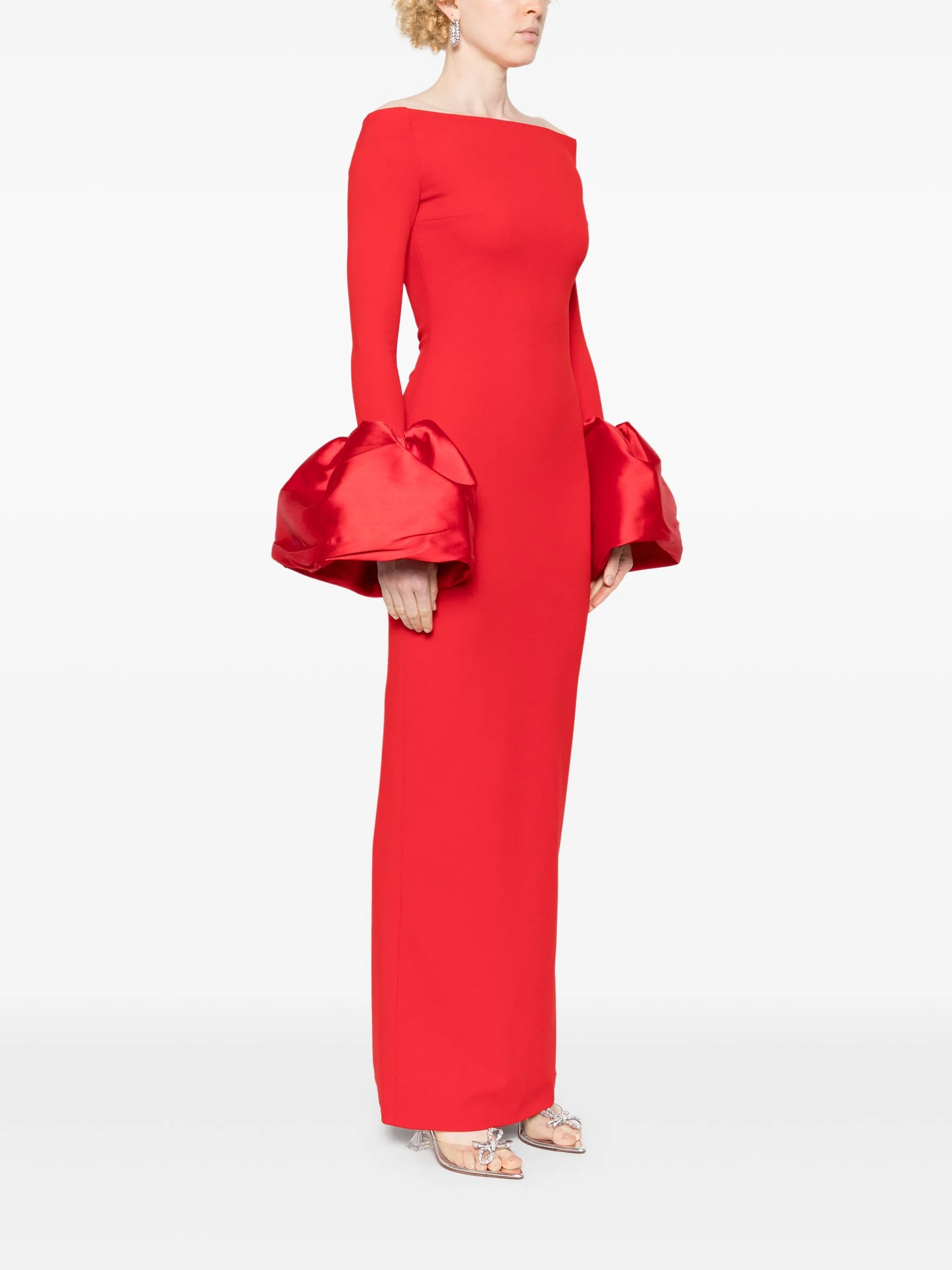 Talia oversized-cuffs gown