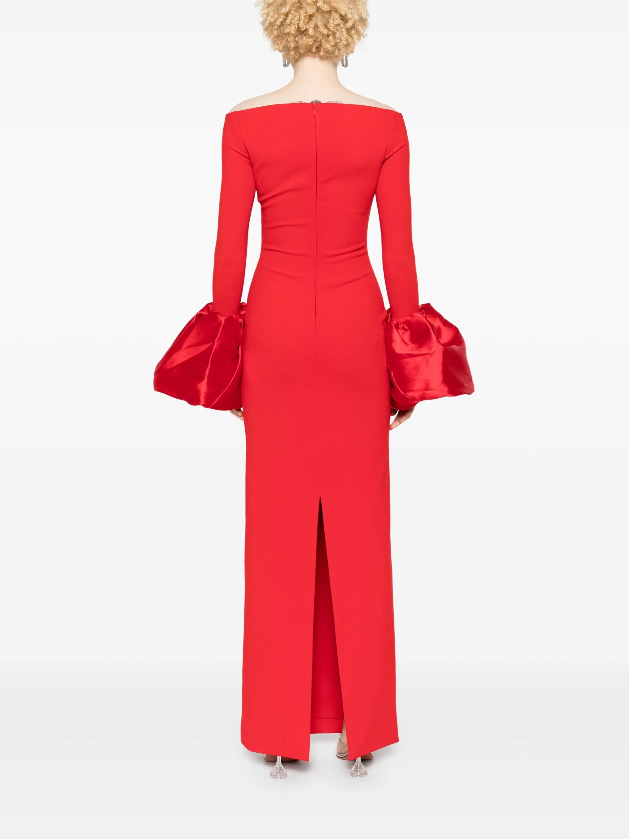 Talia oversized-cuffs gown