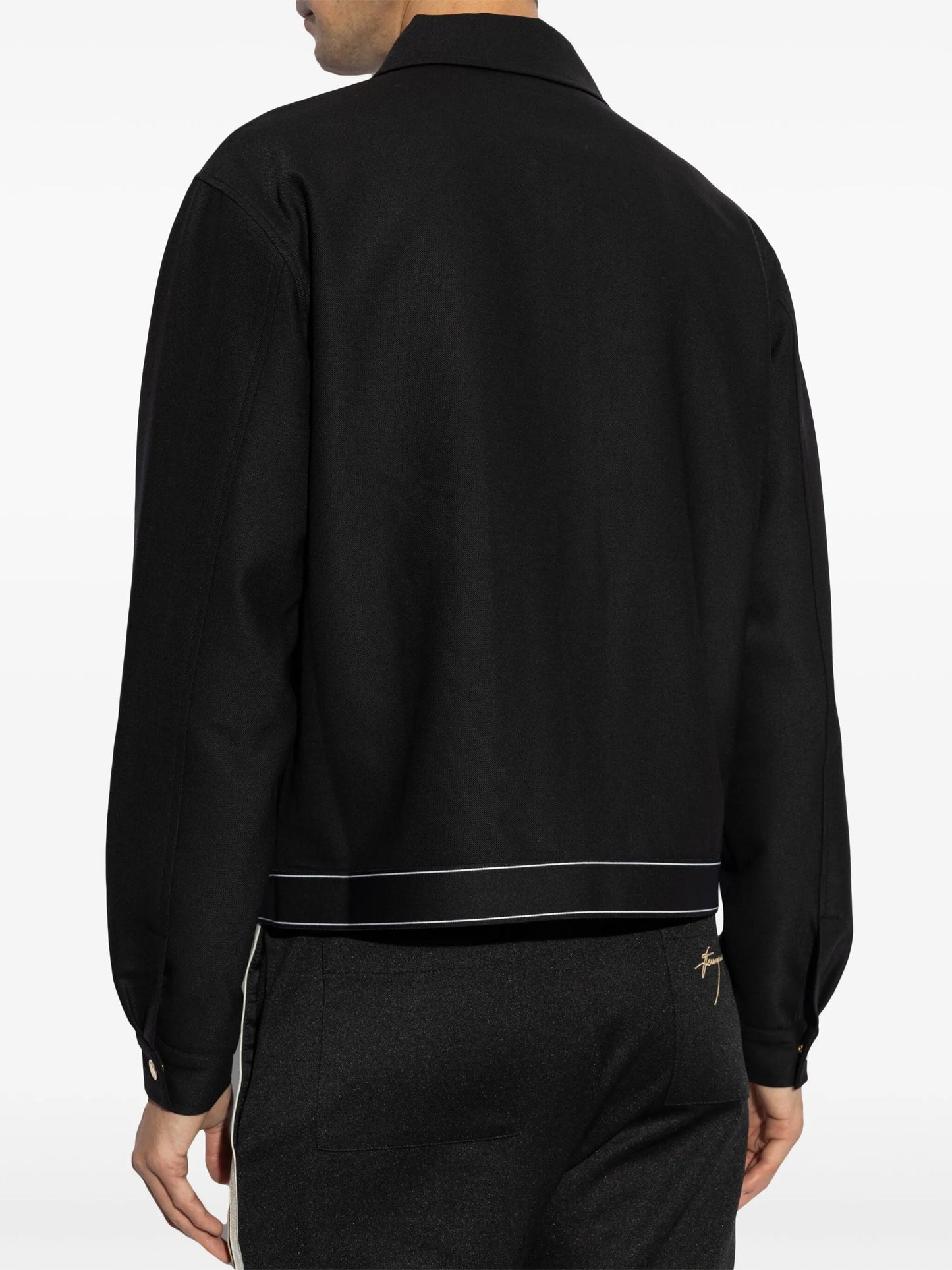 logo-print zipped bomber jacket