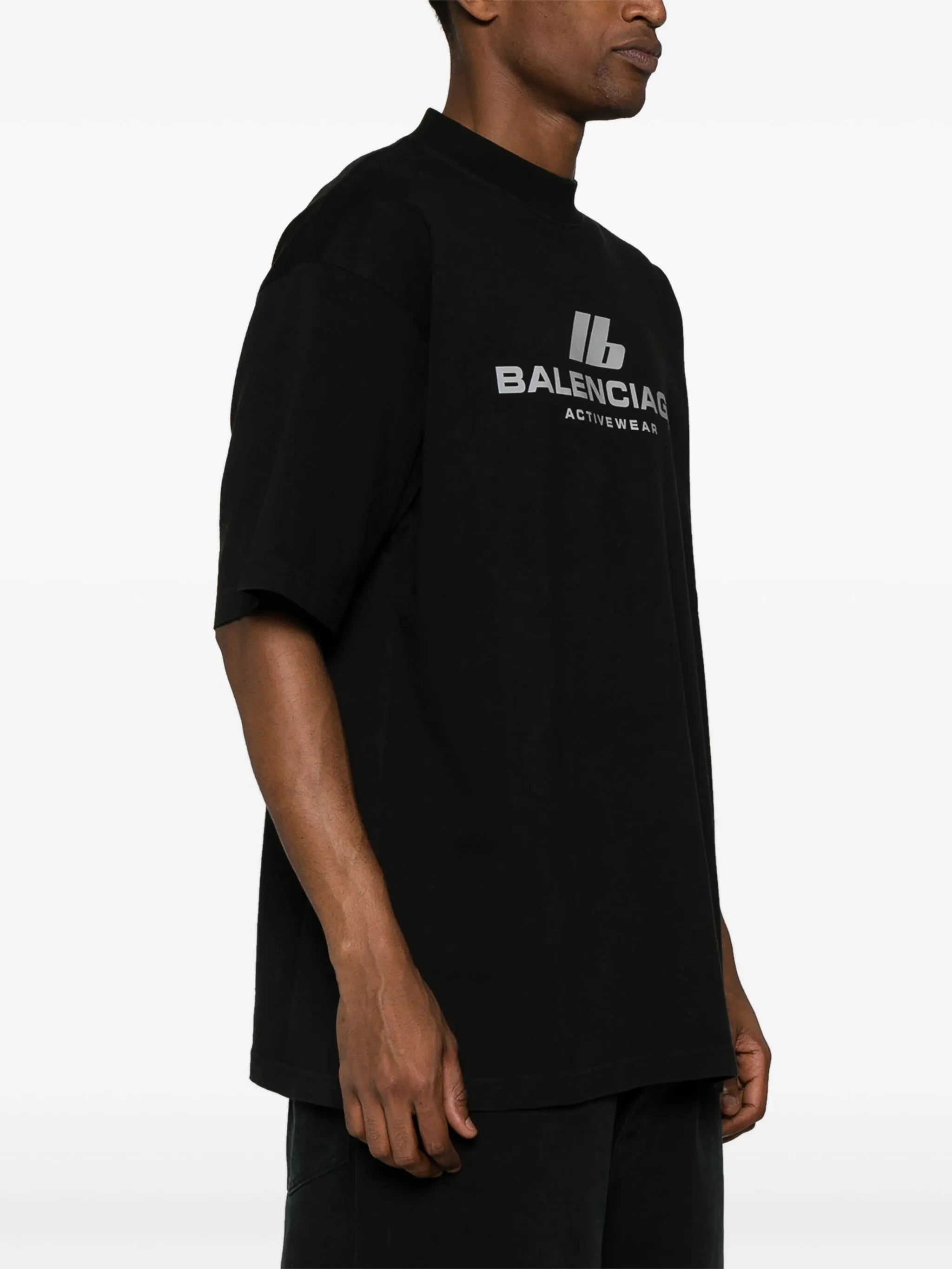 reflective-logo cotton T-shirt
