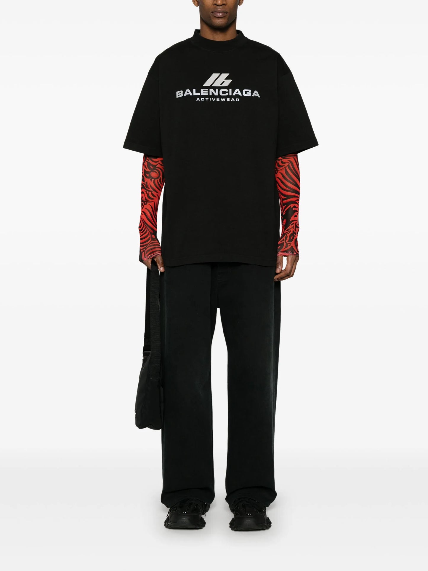 reflective-logo cotton T-shirt