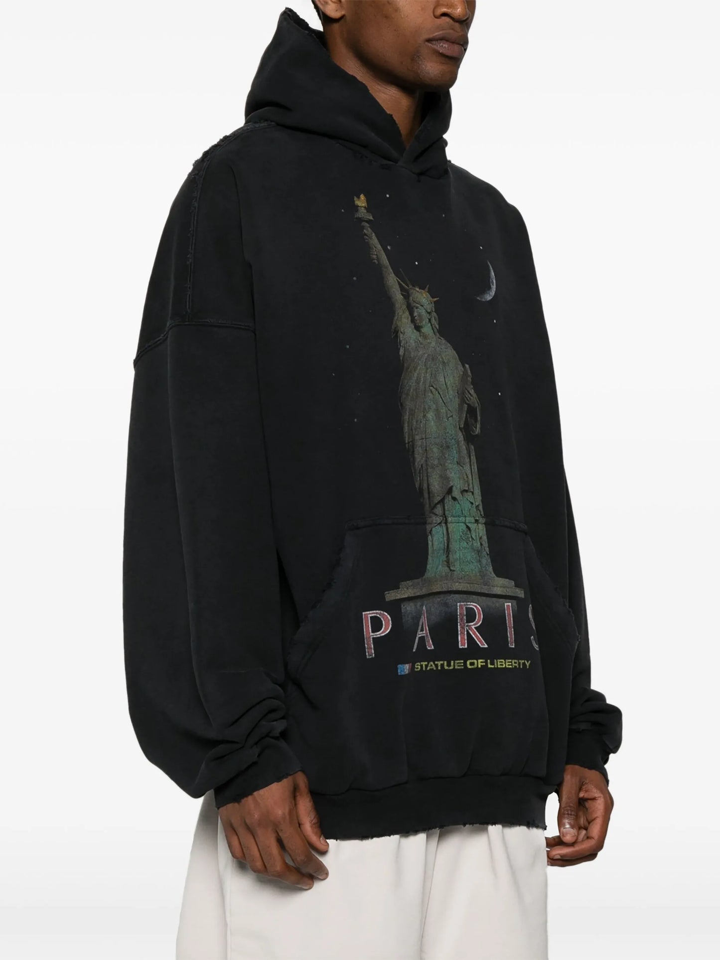Paris Liberty distressed hoodie