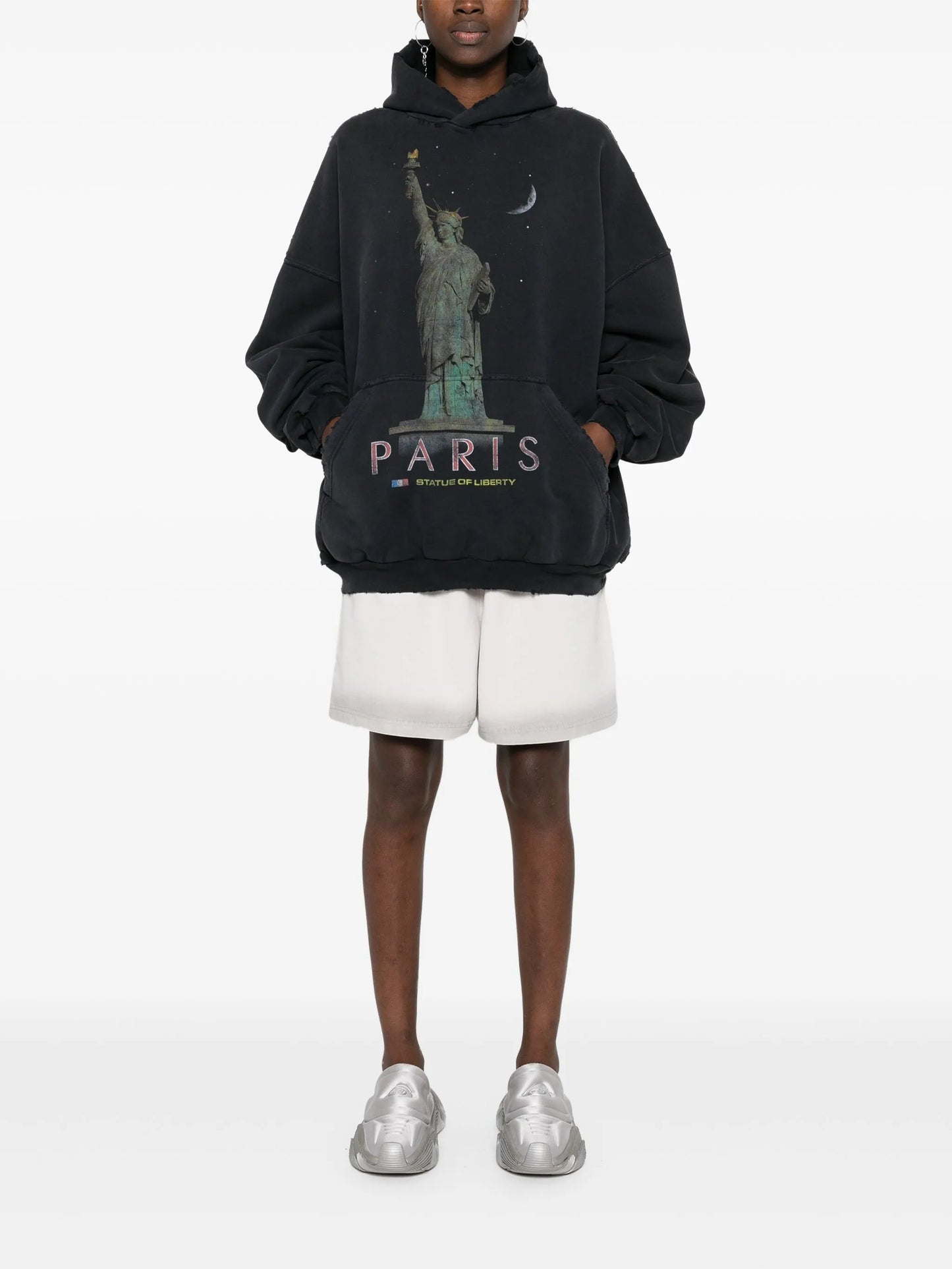 Paris Liberty distressed hoodie