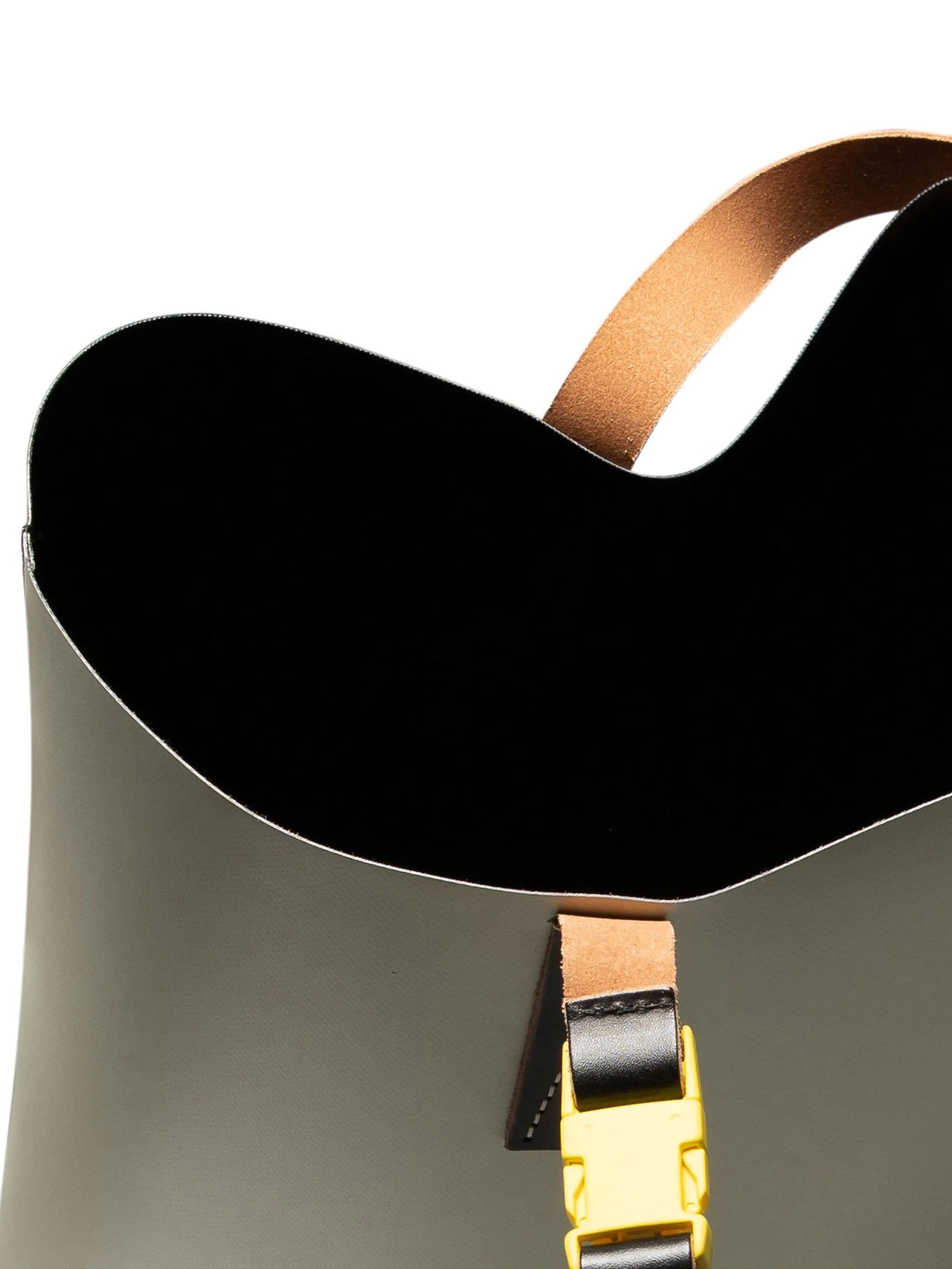 logo-print leather tote bag