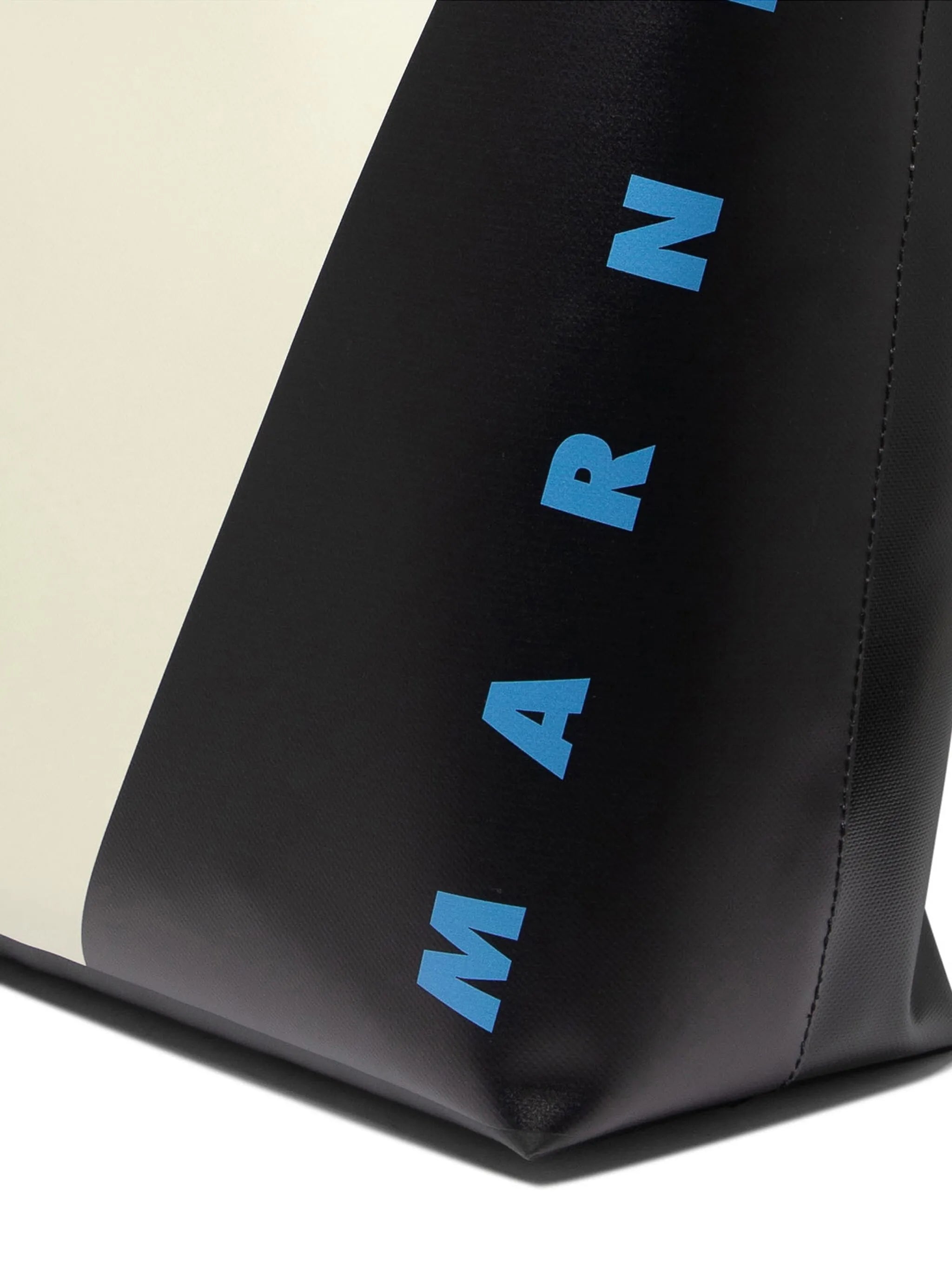 logo-print leather tote bag