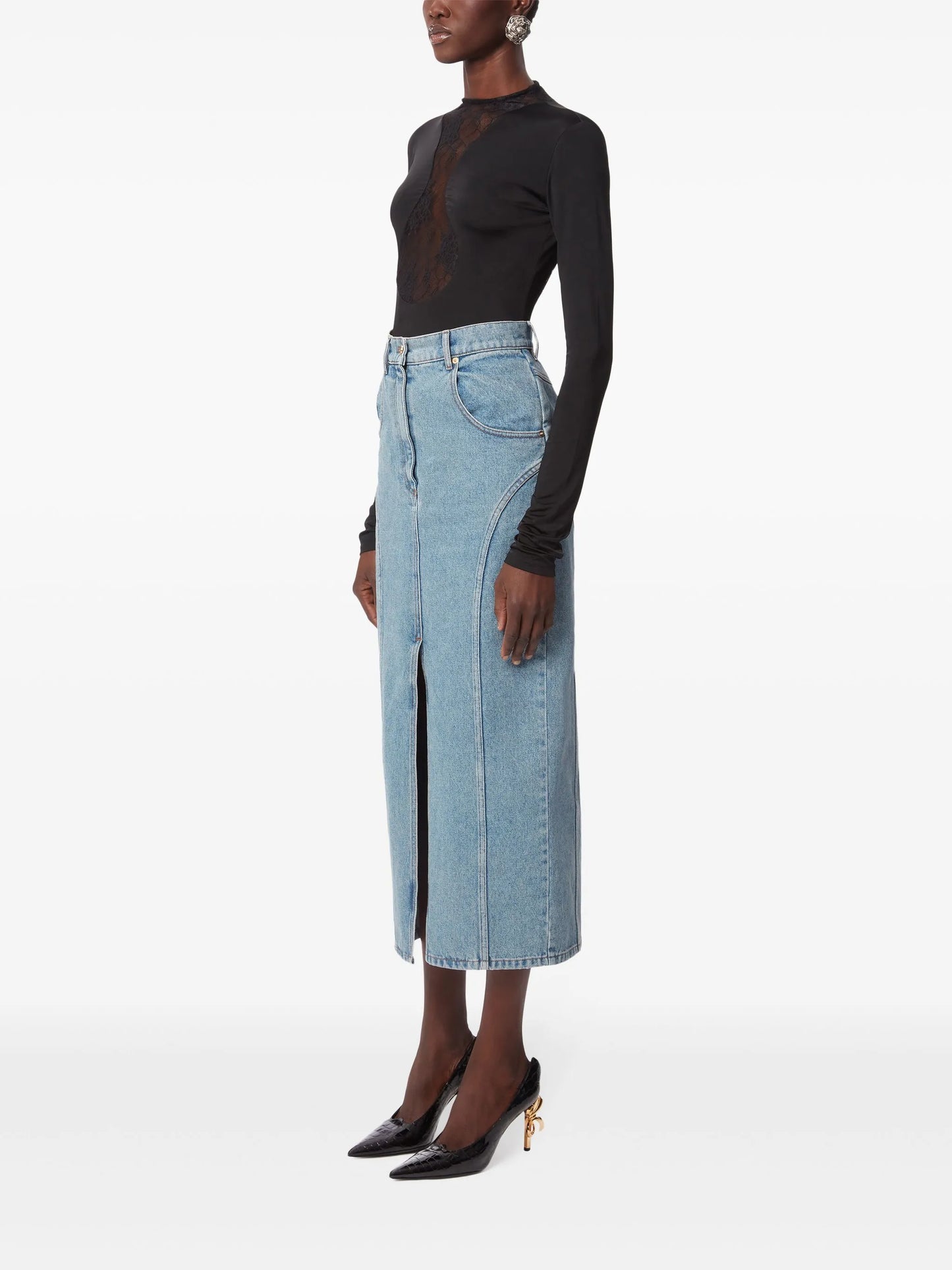 Long Denim Skirt