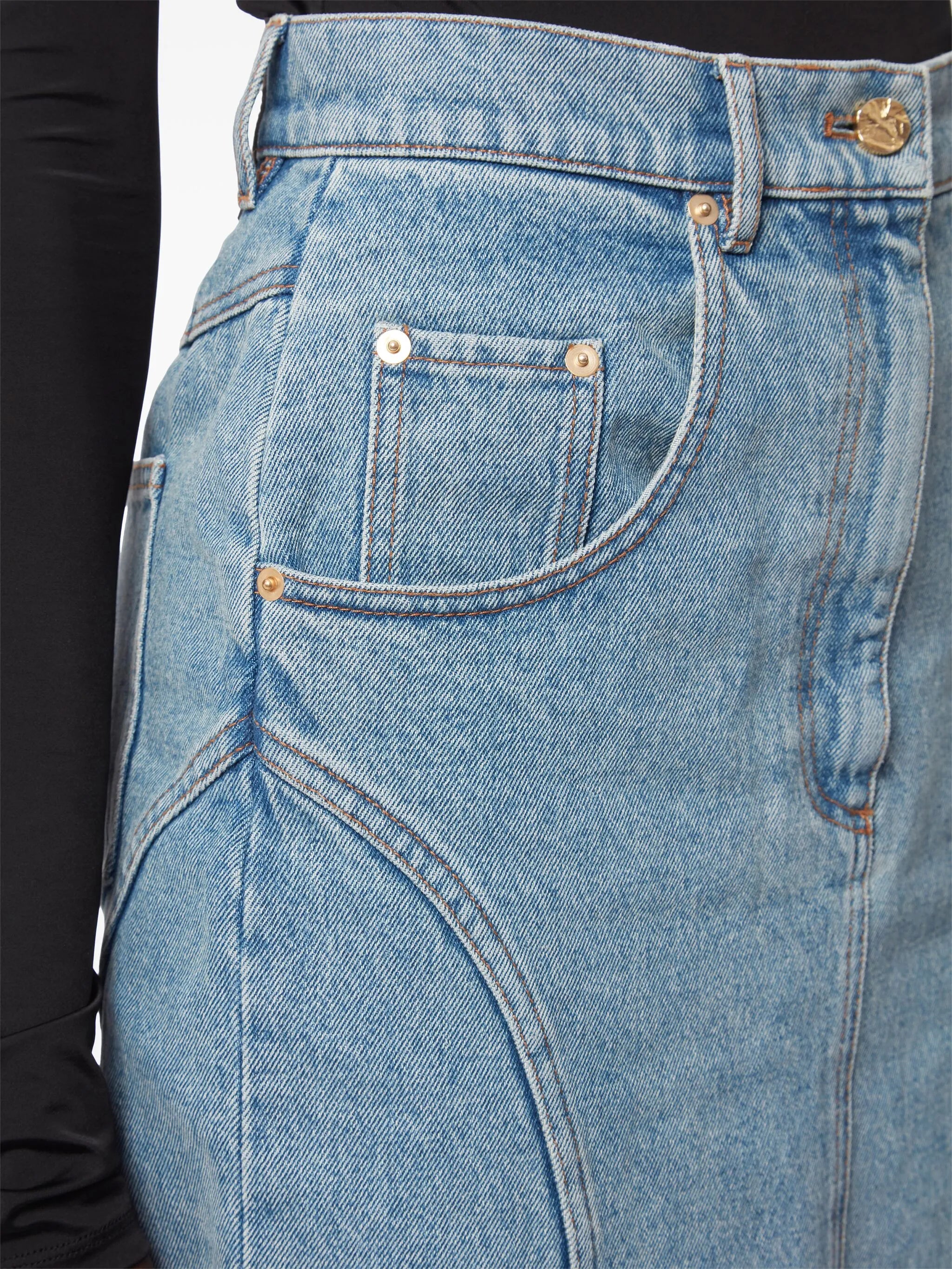 Long Denim Skirt