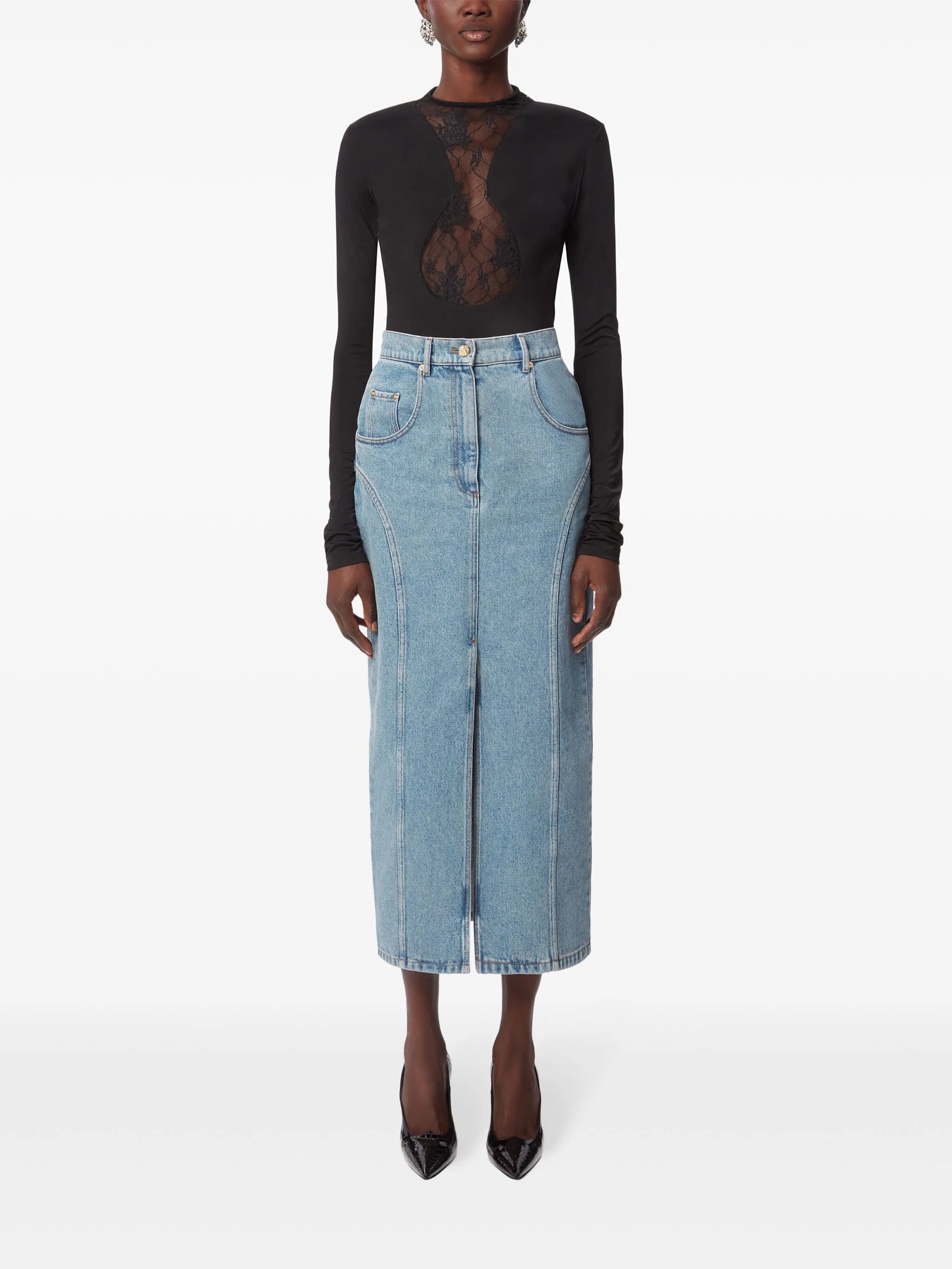 Long Denim Skirt