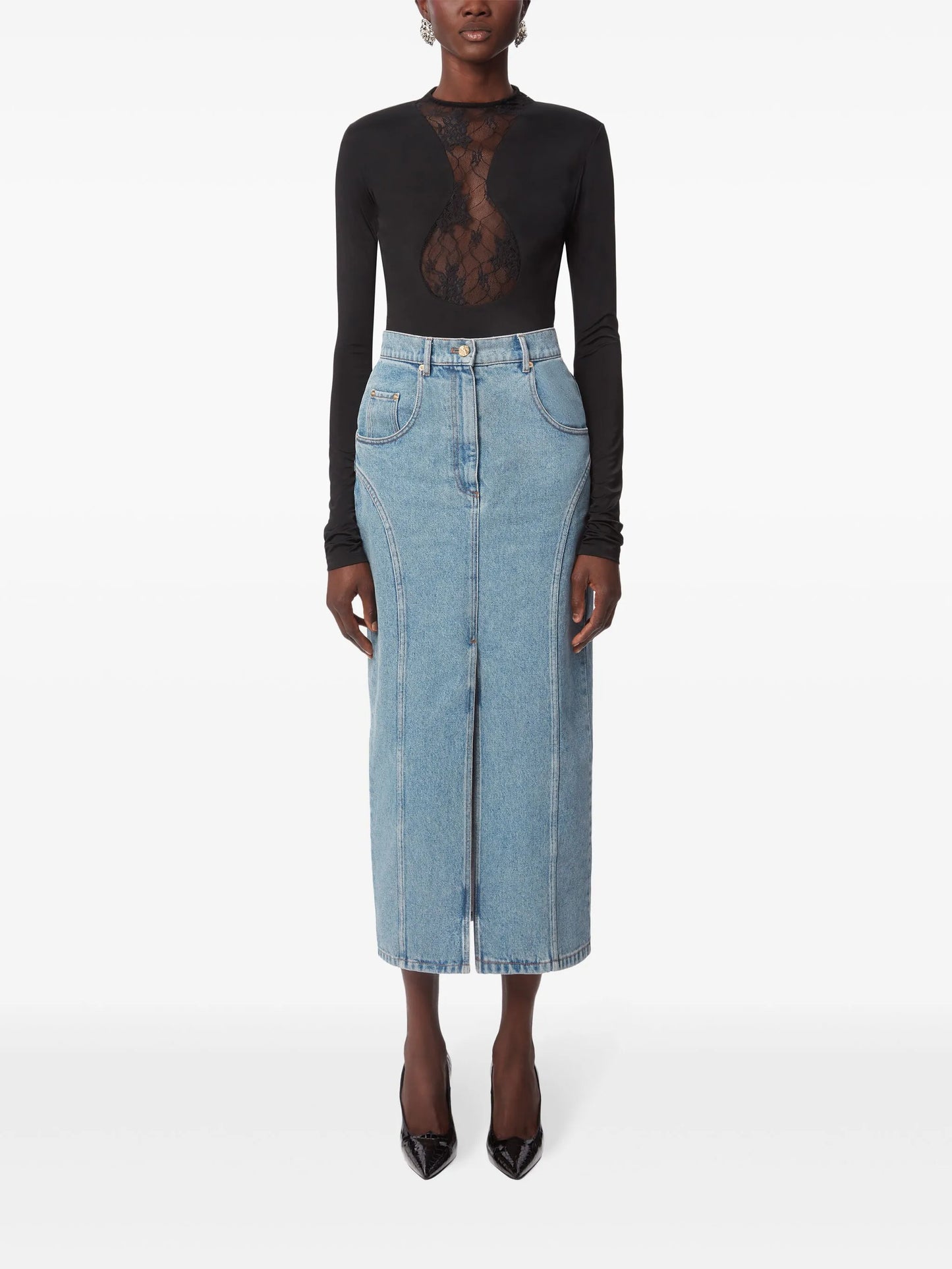 Long Denim Skirt