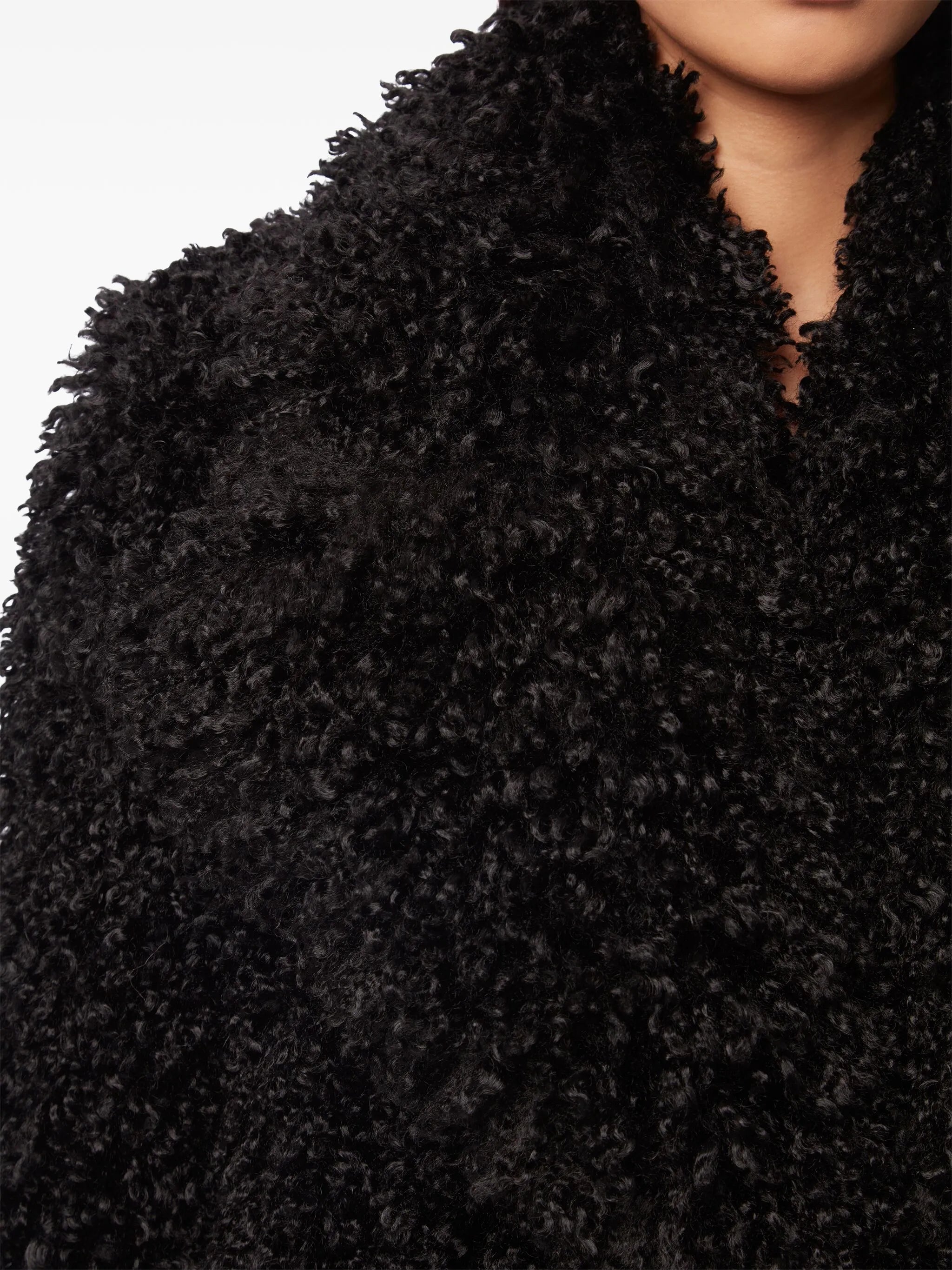 faux-fur oversized coat