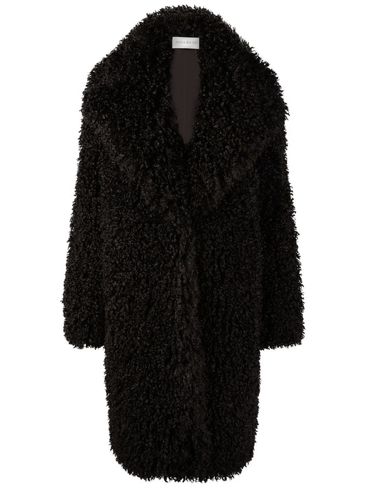 faux-fur oversized coat