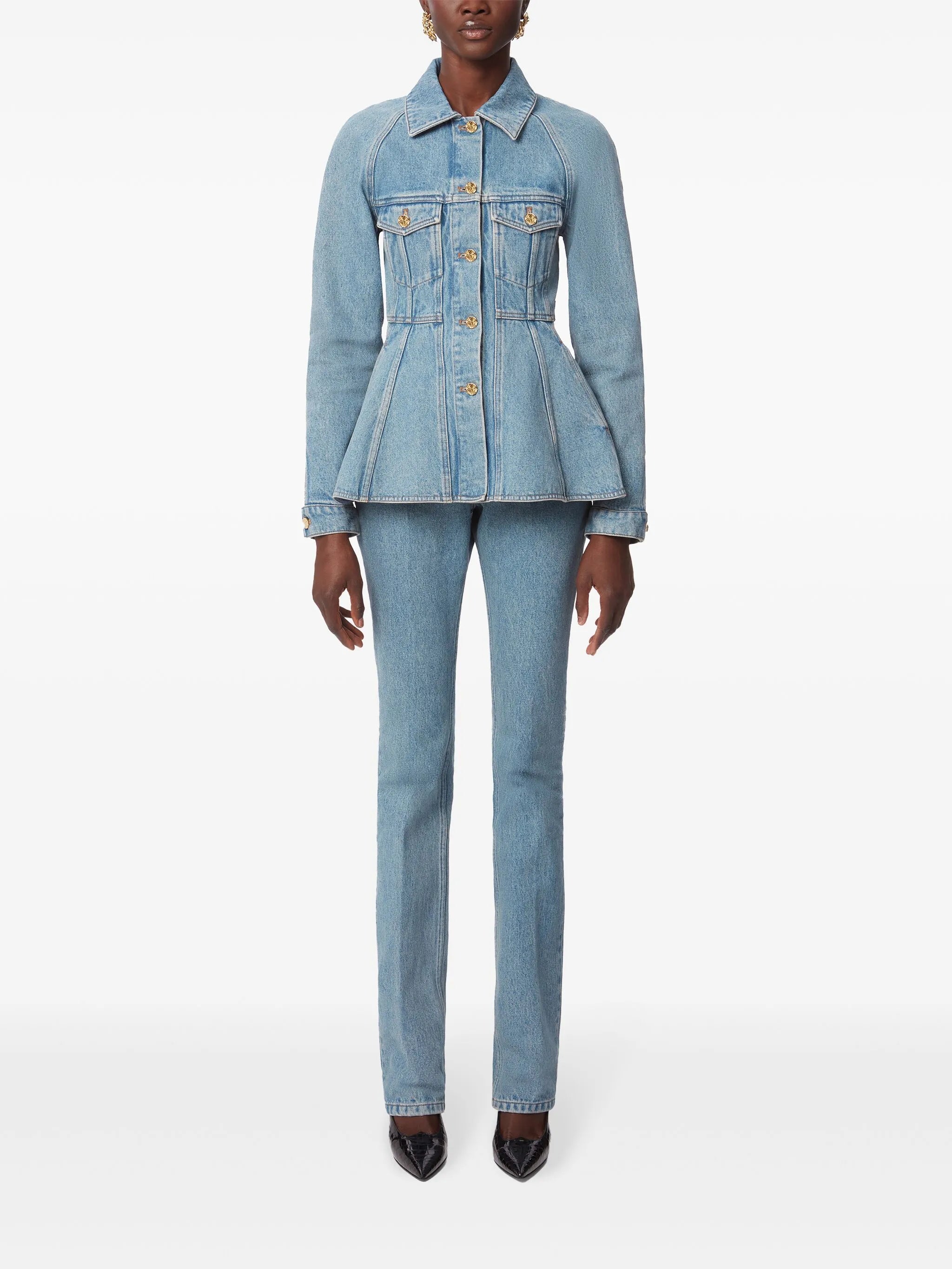 peplum denim jacket
