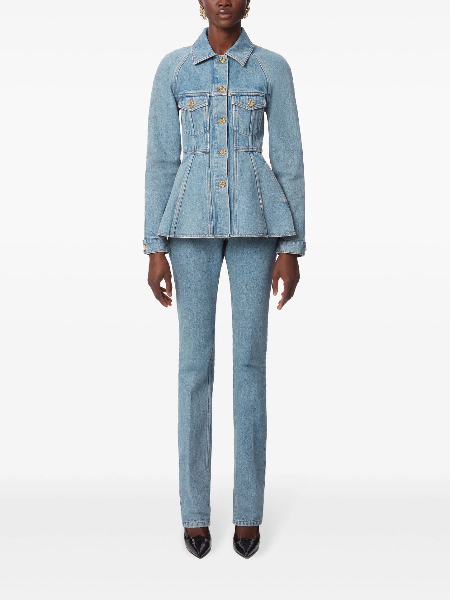 peplum denim jacket