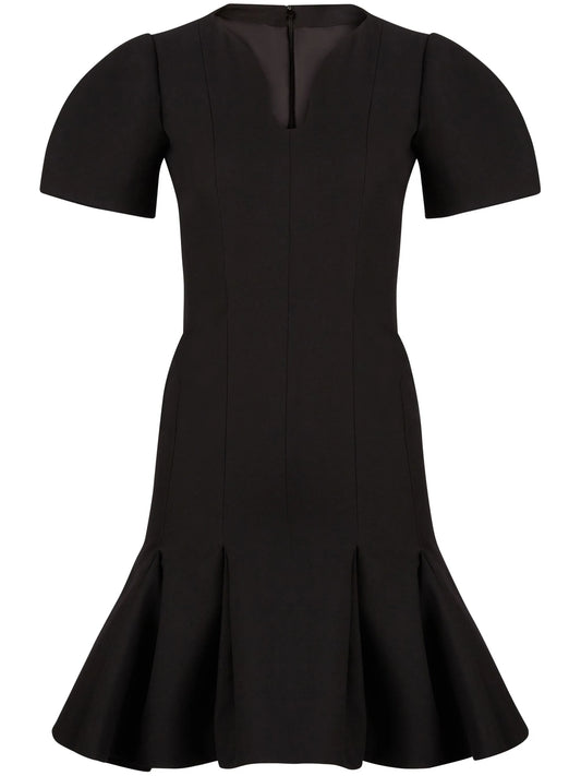 peplum-hem wool dress