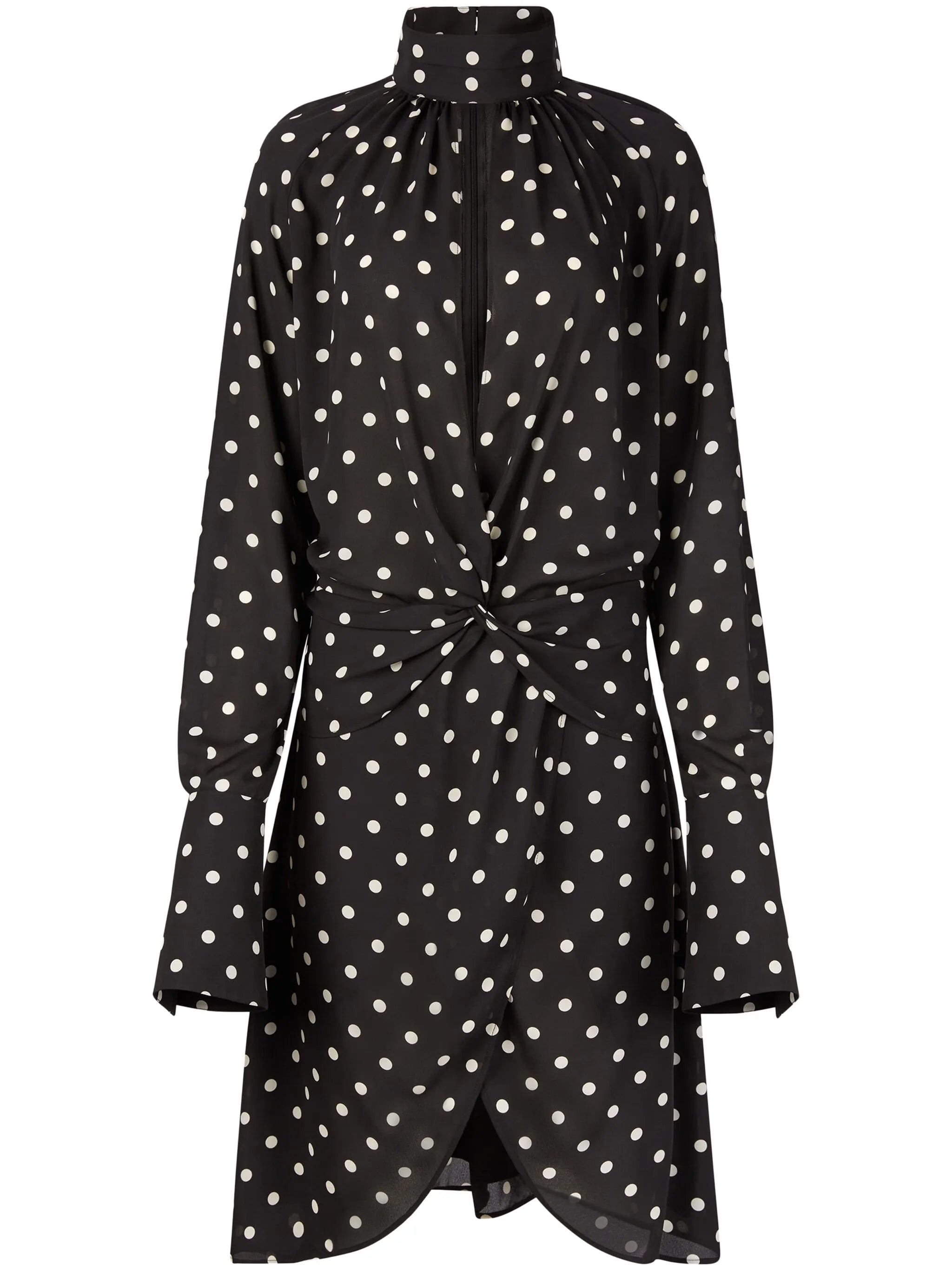 polka-dot print midi dress