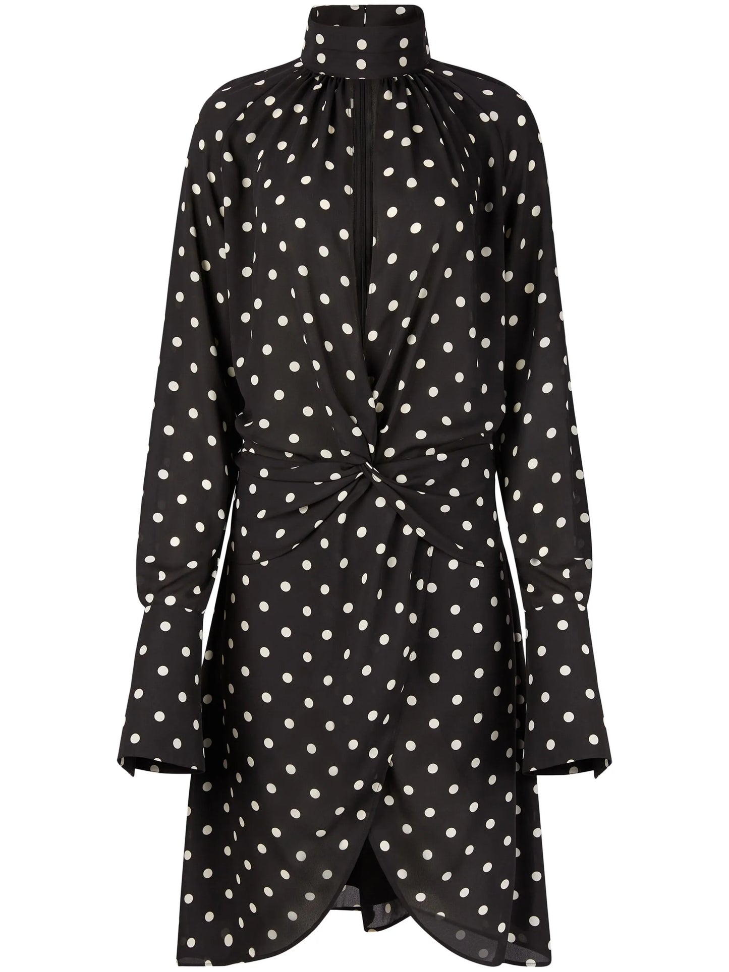 polka-dot print midi dress