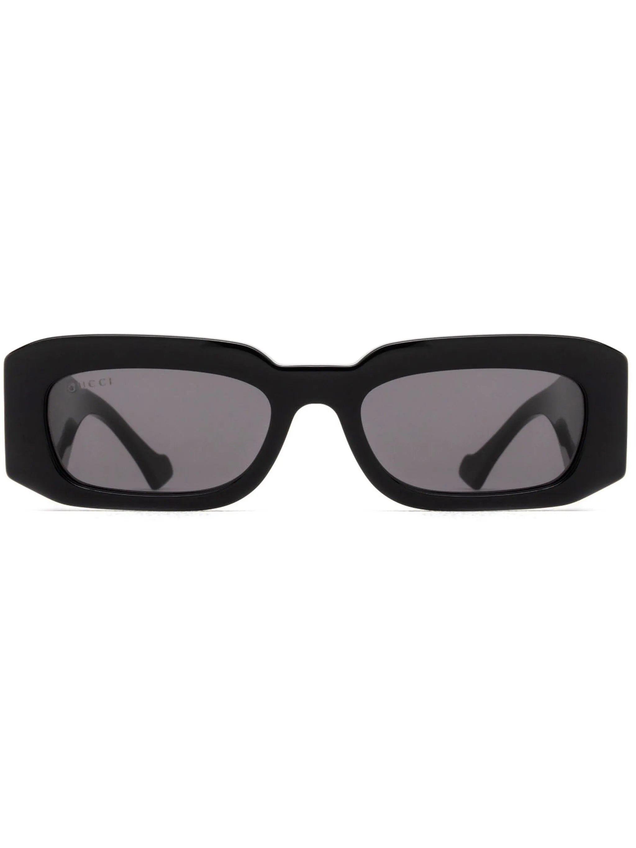 logo-engraved rectangle-frame sunglasses