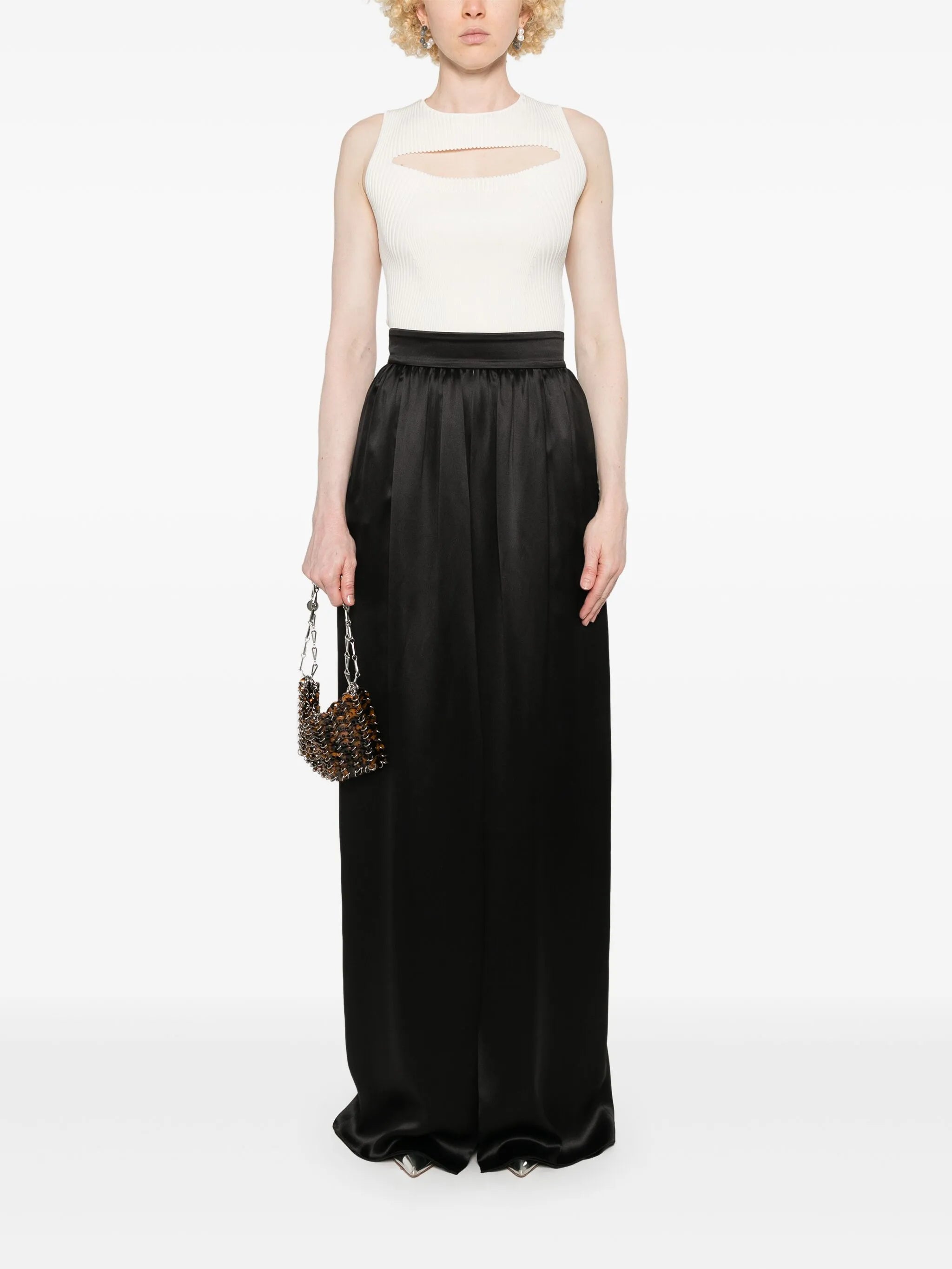 silk maxi-skirt