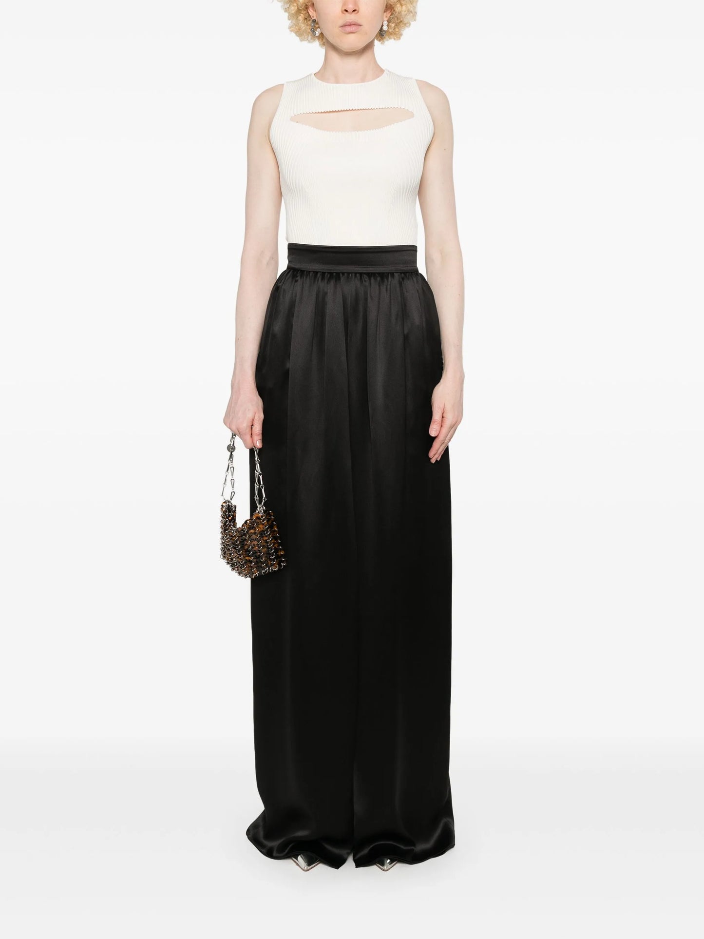 silk maxi-skirt