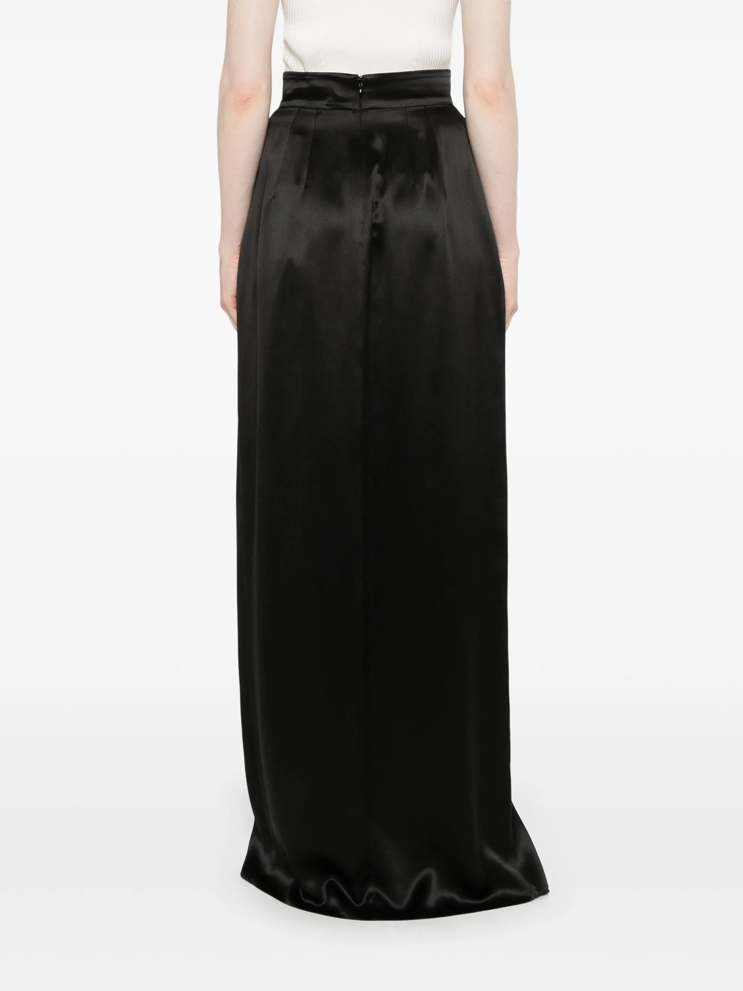silk maxi-skirt
