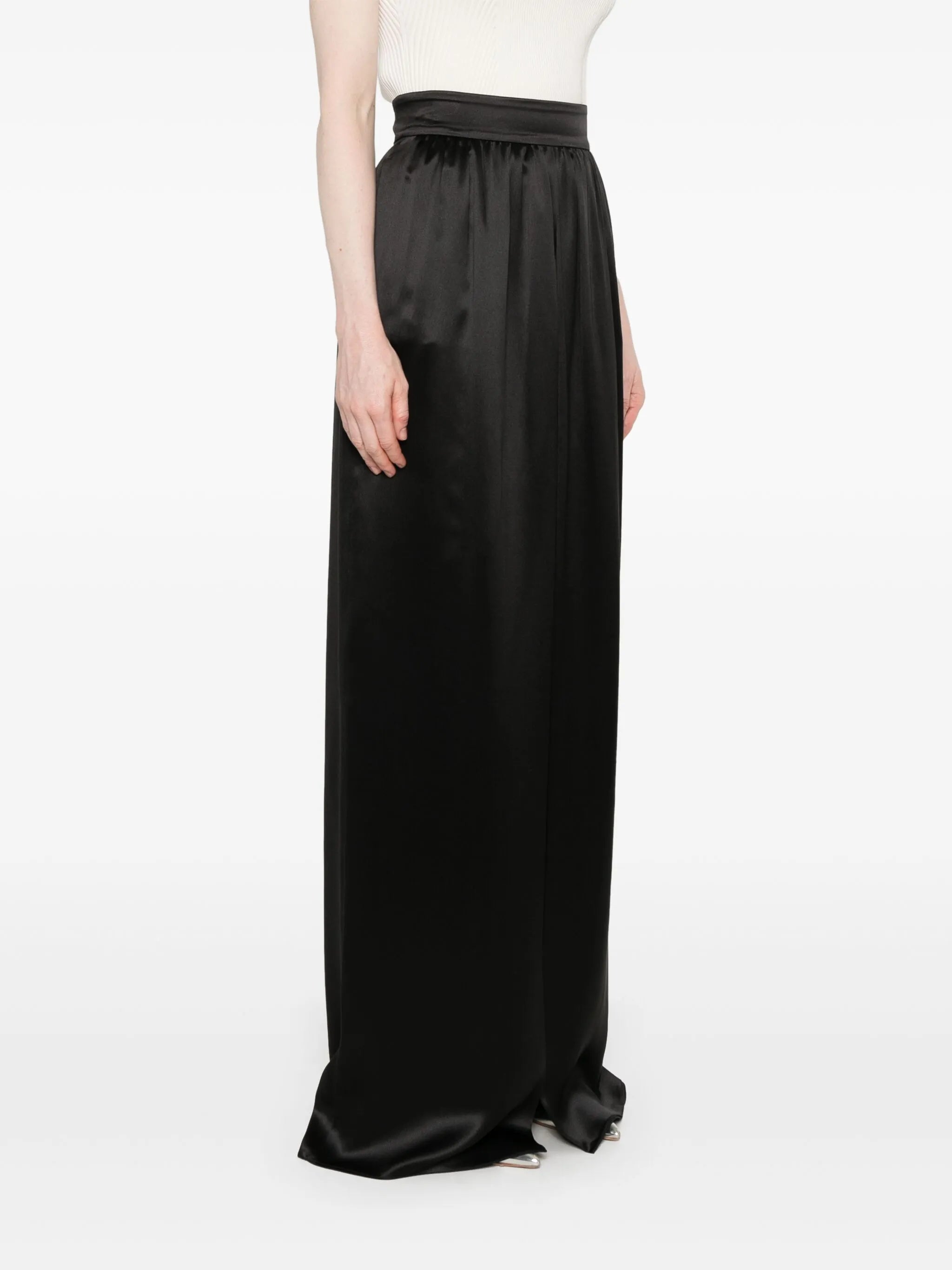 silk maxi-skirt