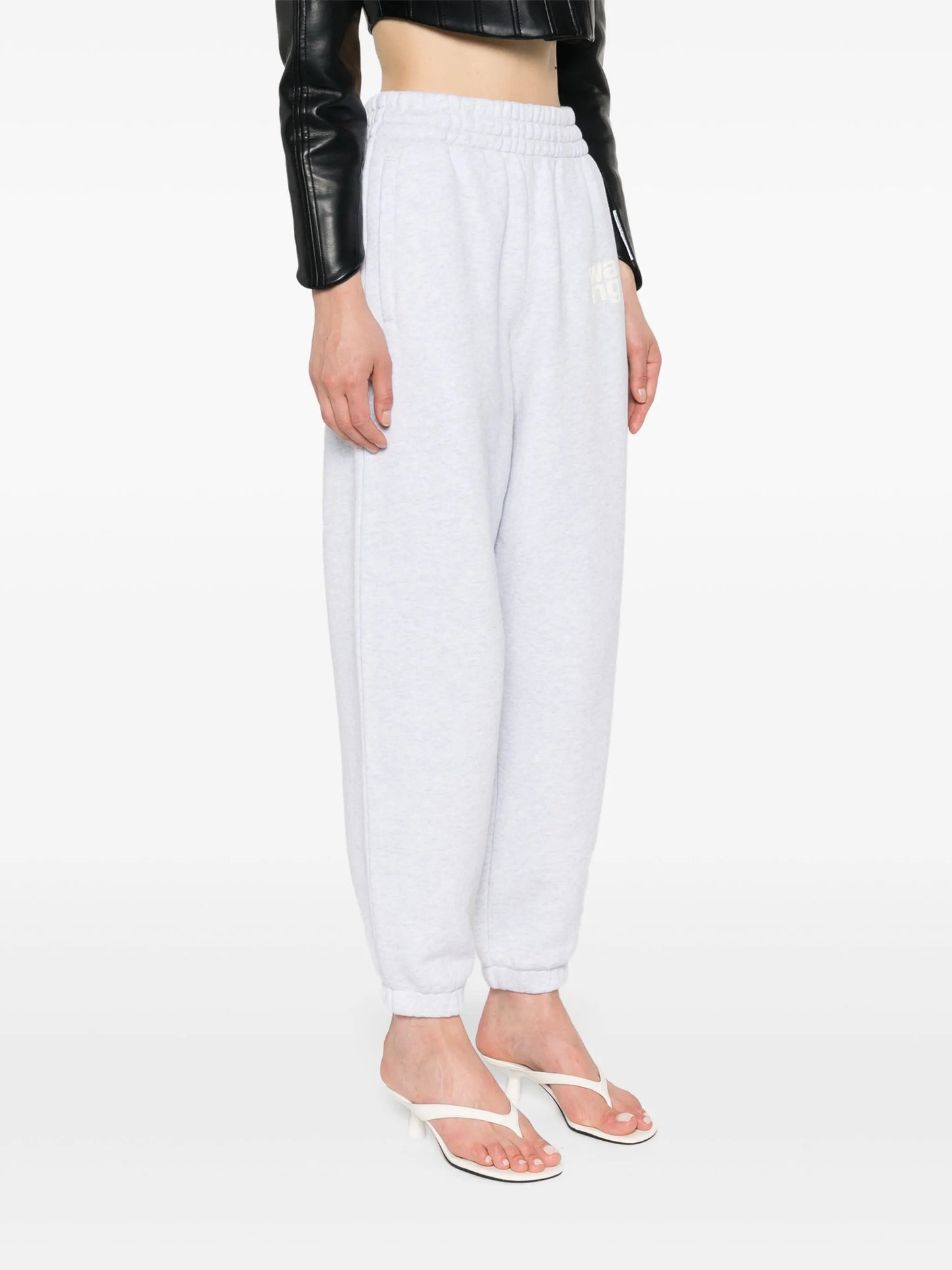 mélange-effect track pants