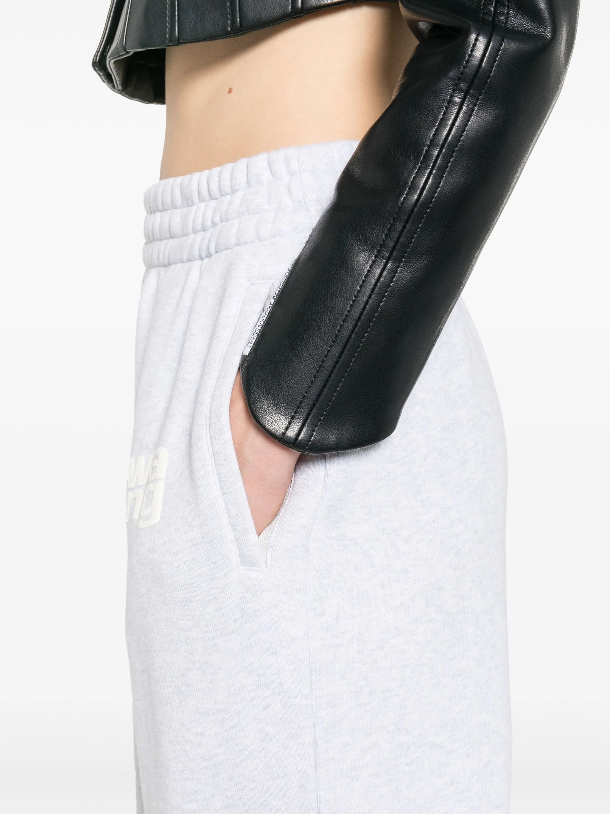 mélange-effect track pants