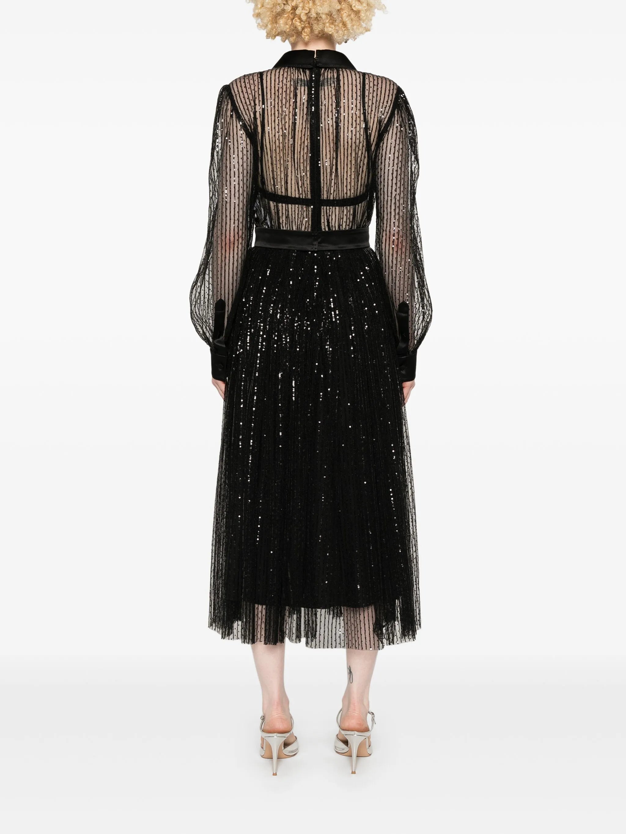 sequin-embellished midi dress