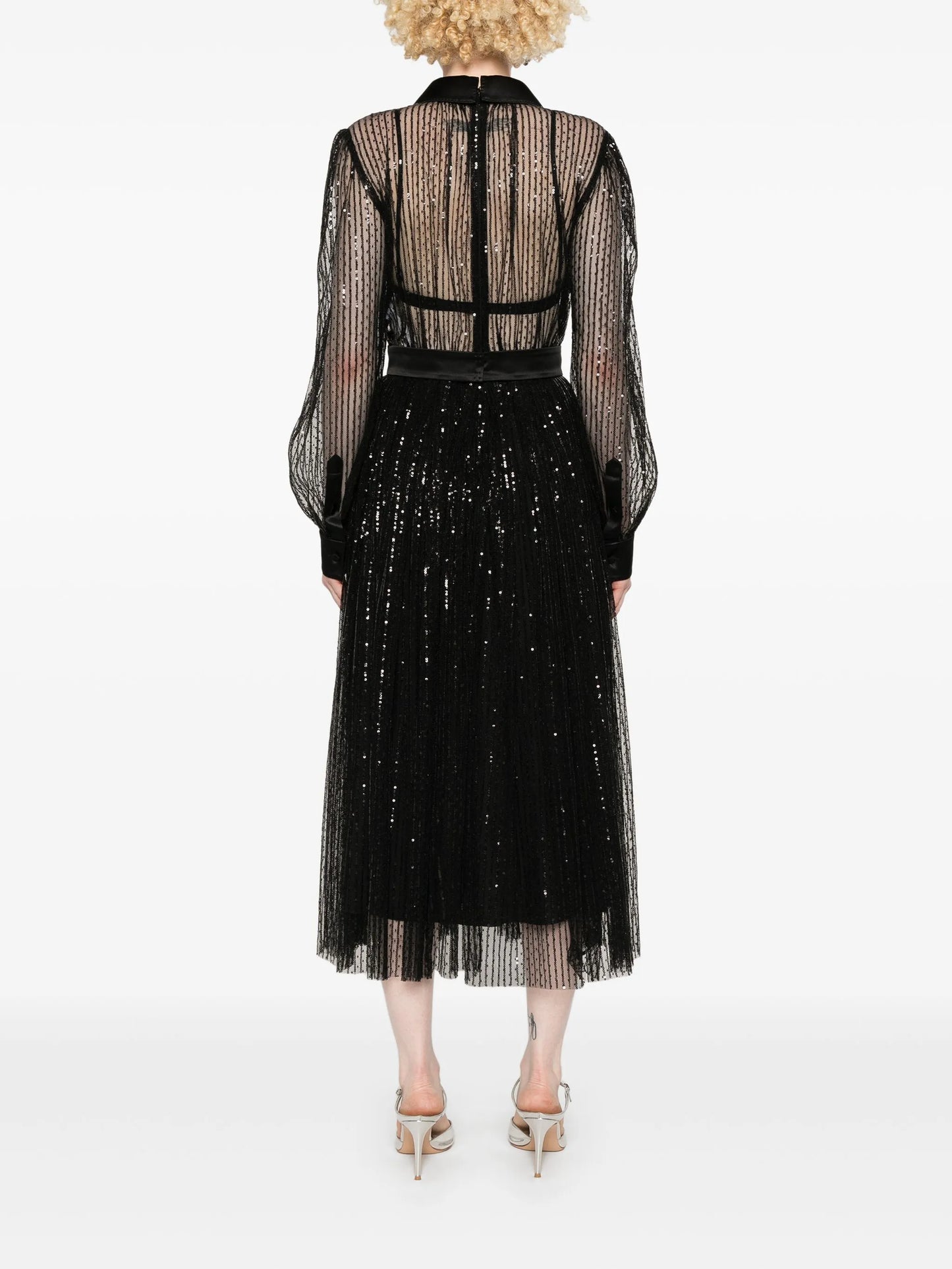 sequin-embellished midi dress