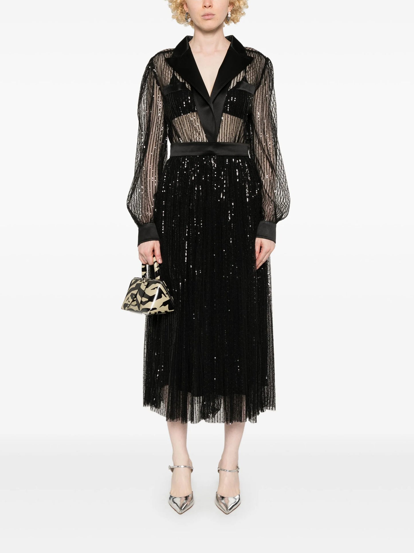 sequin-embellished midi dress