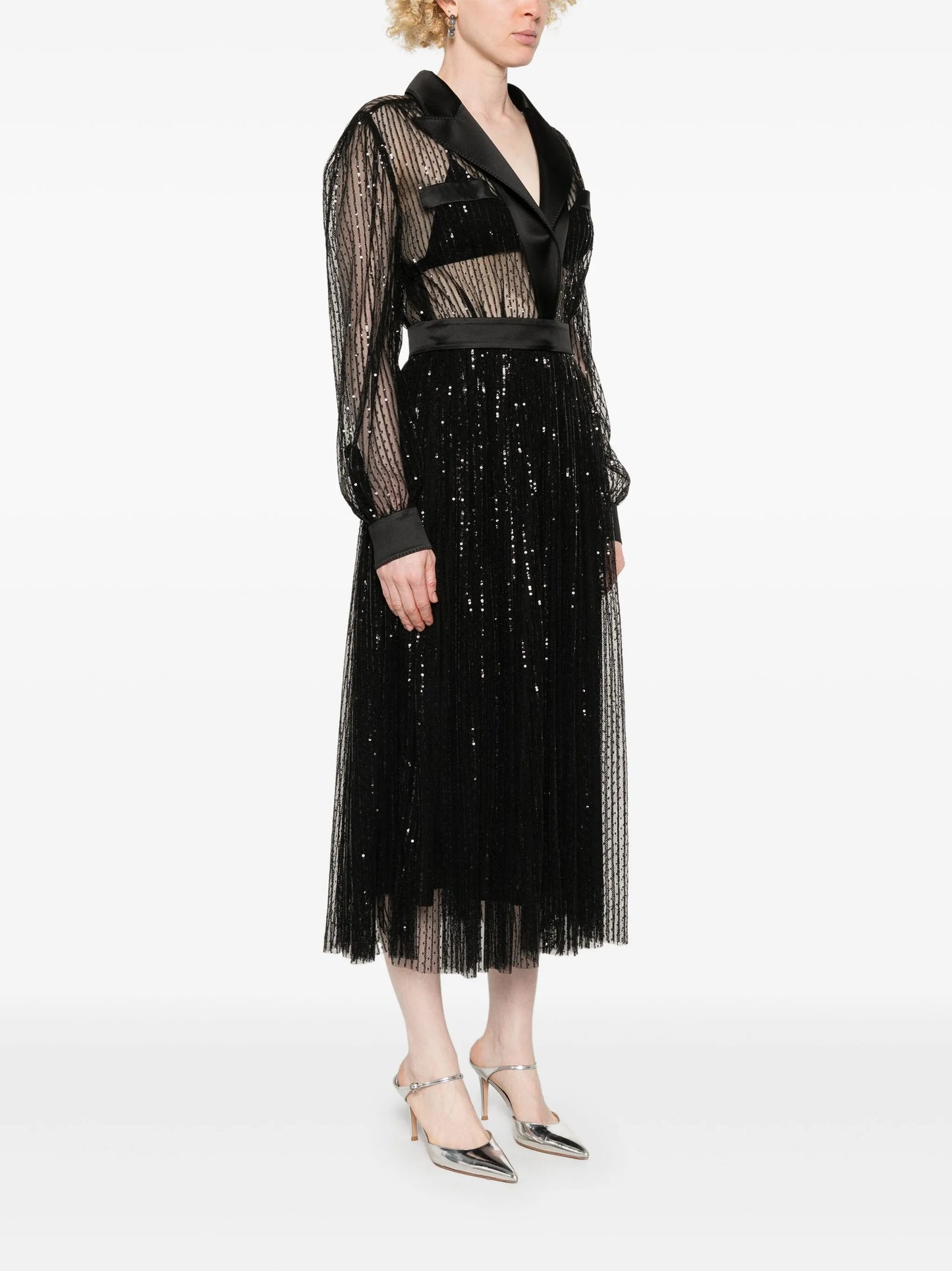 sequin-embellished midi dress